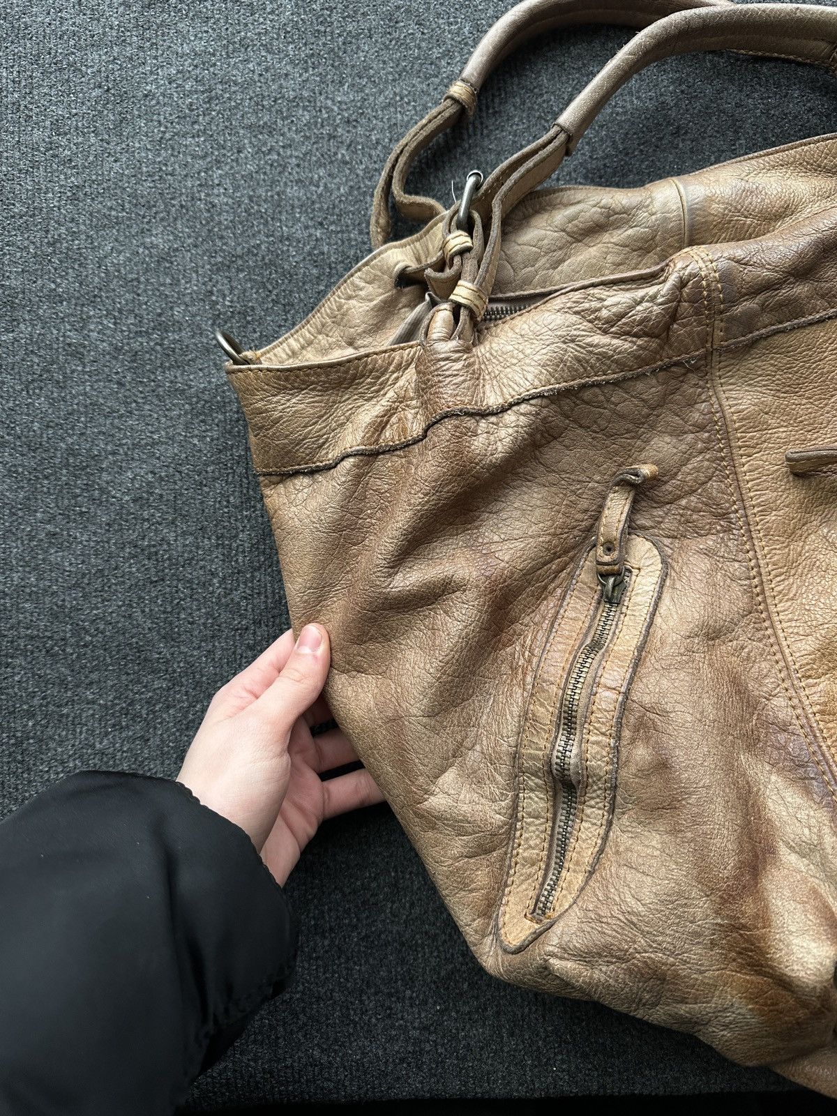 Other 🚨Y2K AVANT-GARDE 🚨mesh brown Japan style hand bag Y2K 90s Size ONE SIZE - 2 Thumbnail