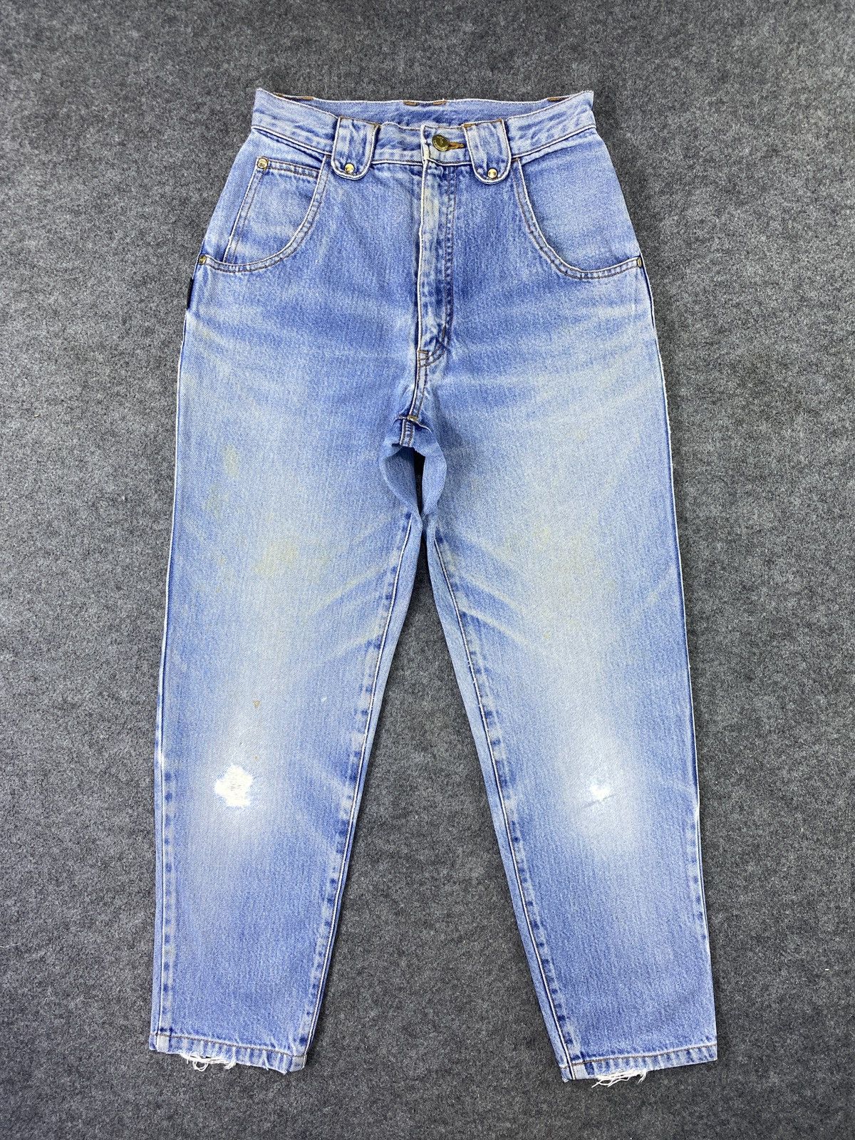Trussardi × Vintage Vintage Baggy Trussardi Distressed Blue Wash Jeans - J1124 Size 26" / US 2 / IT 38 - 1 Thumbnail