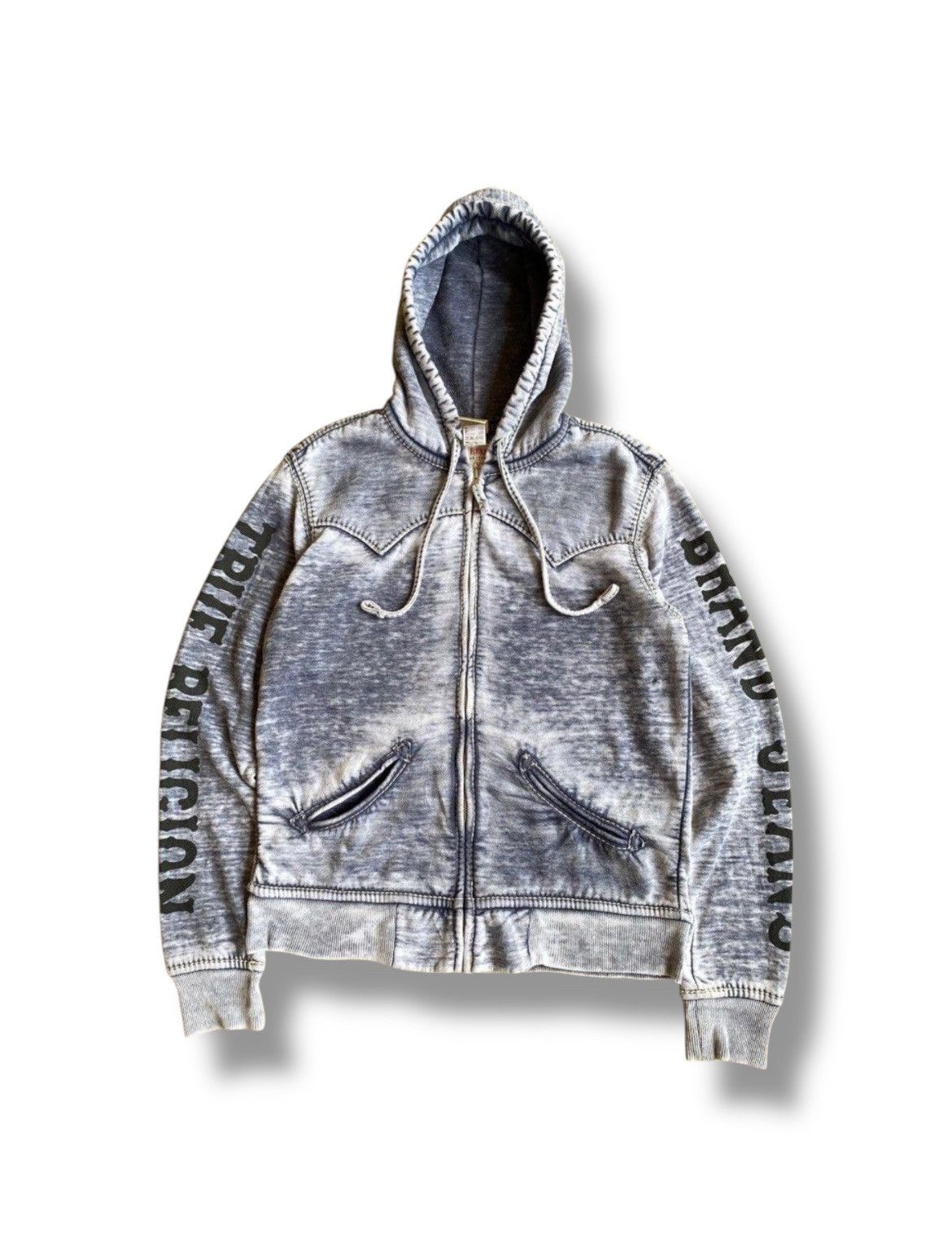 True Religion × Vintage VintageTrue Religion Faded Sweatshirt Hoodie Size US S / EU 44-46 / 1 - 1 Thumbnail