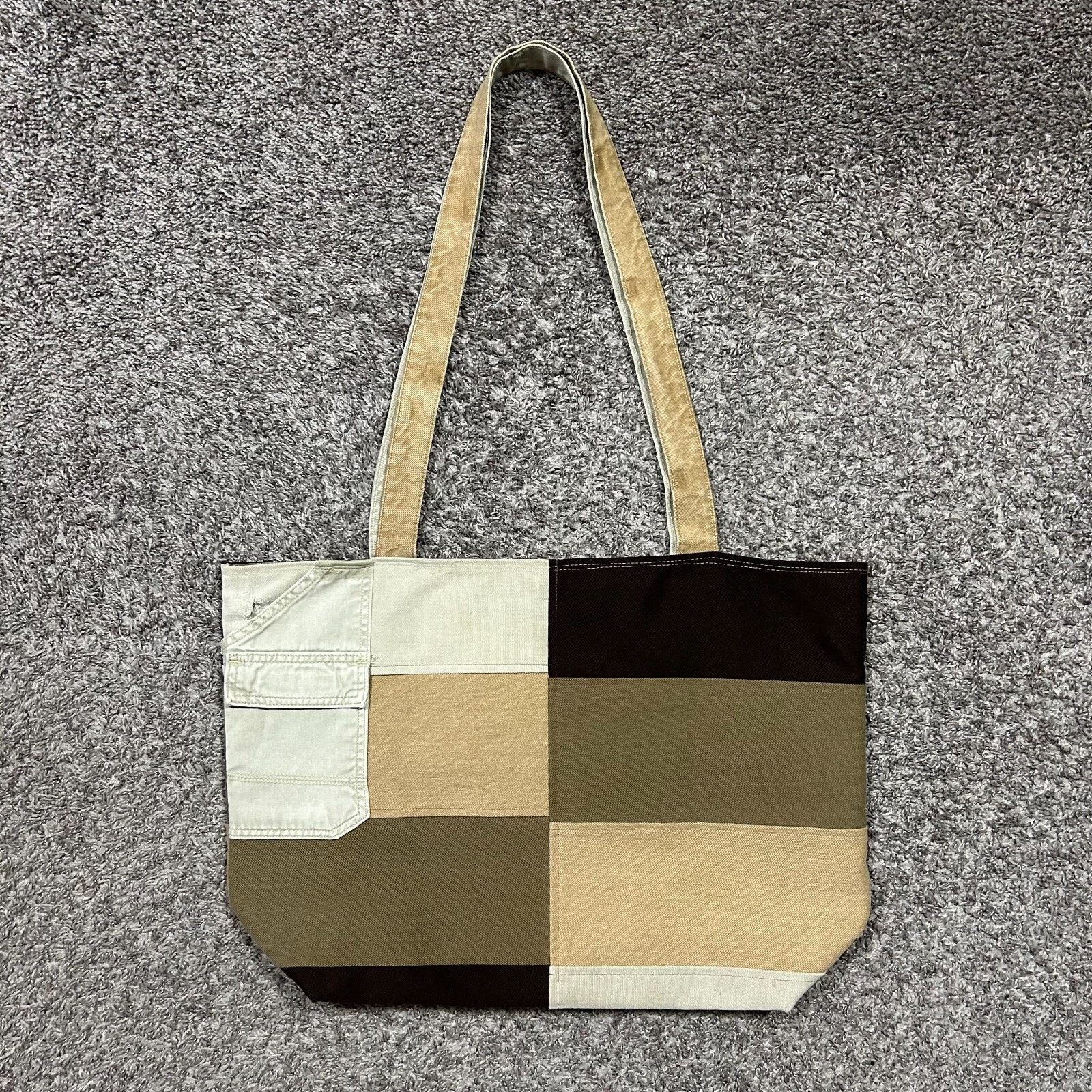 Handmade × Vintage Handmade Bag Patchwork Denim Tote Bag Shoulder Bag Canvas Size ONE SIZE - 3 Thumbnail