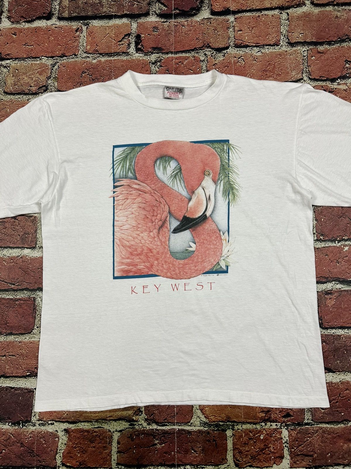 Other Vintage 90s Flamingos Key West Florida Single Stitch T-Shirt Size US L / EU 52-54 / 3 - 2 Thumbnail