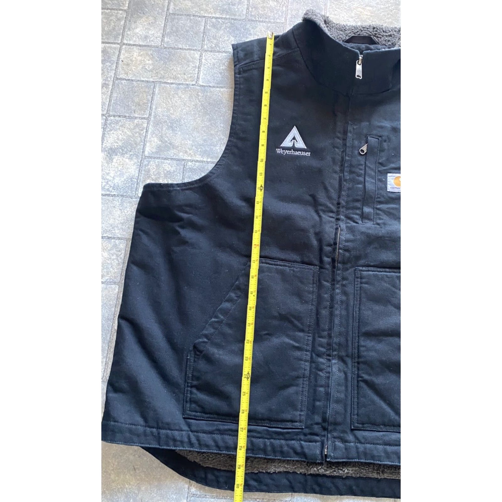 Carhartt Carhartt Vest XL Men Black Embroidered Sherpa Loose Fit 0V4277-M Size US XL / EU 56 / 4 - 6 Thumbnail