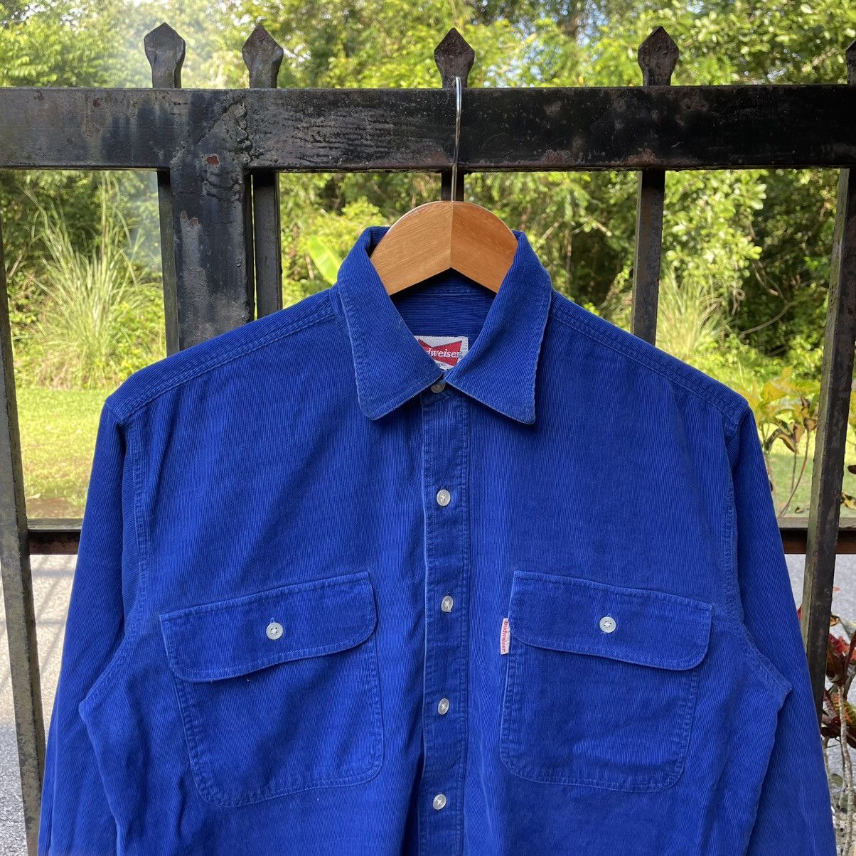 Budweiser 🔥Vintage Budweiser Double Pockets Corduroi Buttons Shirts Size US M / EU 48-50 / 2 - 4 Thumbnail