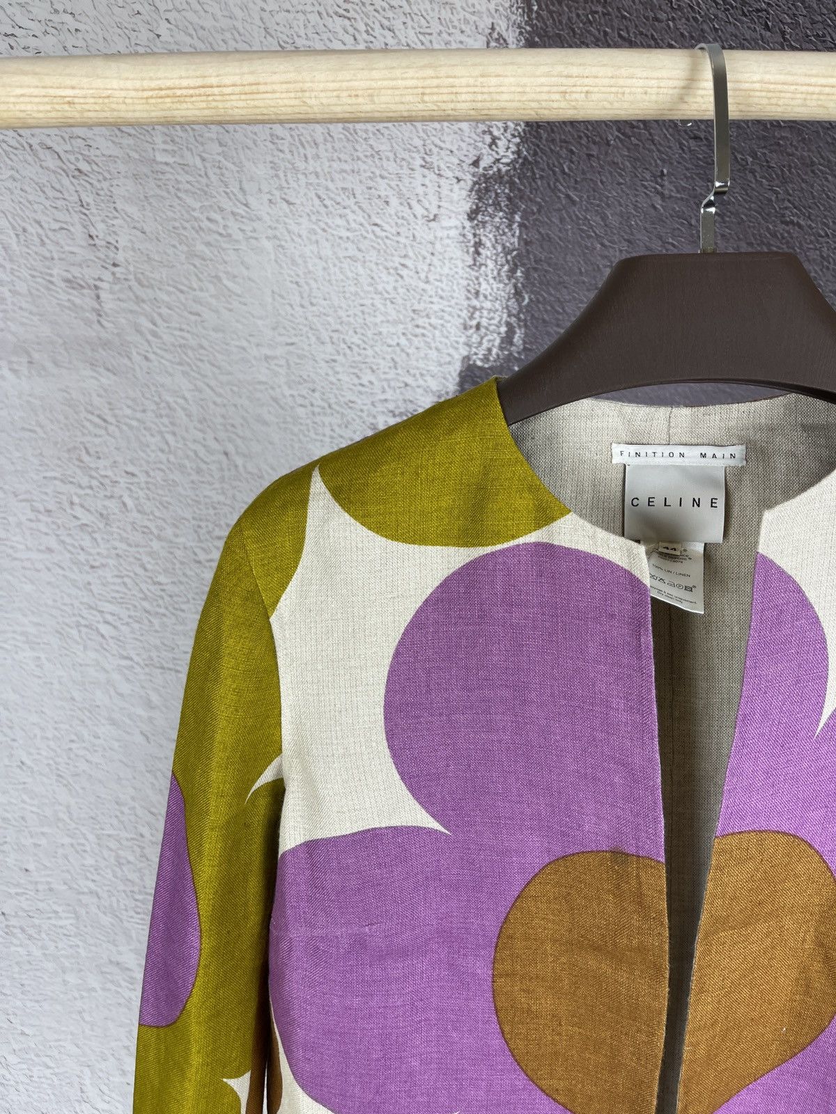 Celine CELINE 2002 Multicolor Floral Linen Jacket Kors RRP 2900$ Size L / US 10 / IT 46 - 3 Thumbnail