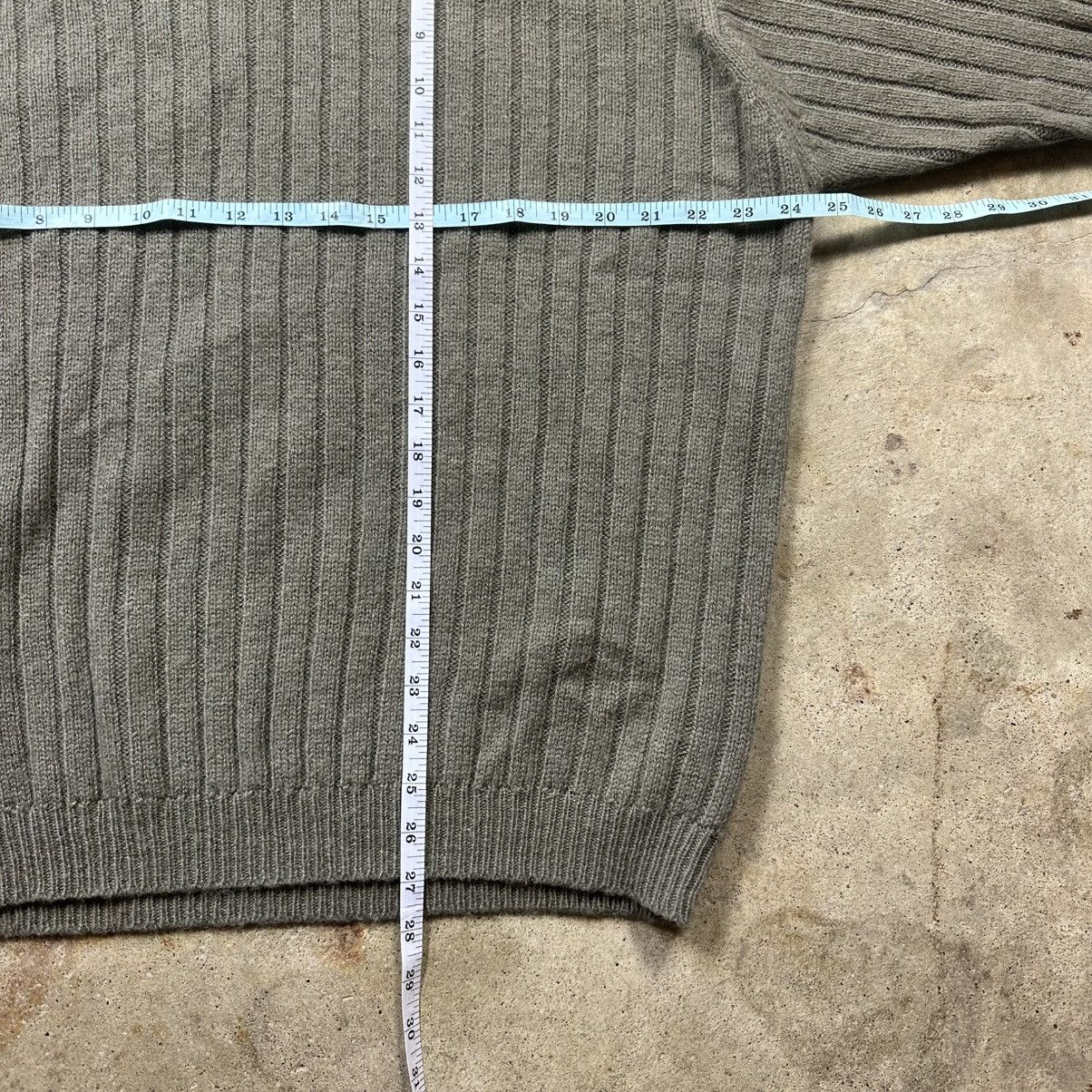Columbia Vintage 90s Olive Military Green Columbia Wool Knit Sweater Size US L / EU 52-54 / 3 - 6 Thumbnail