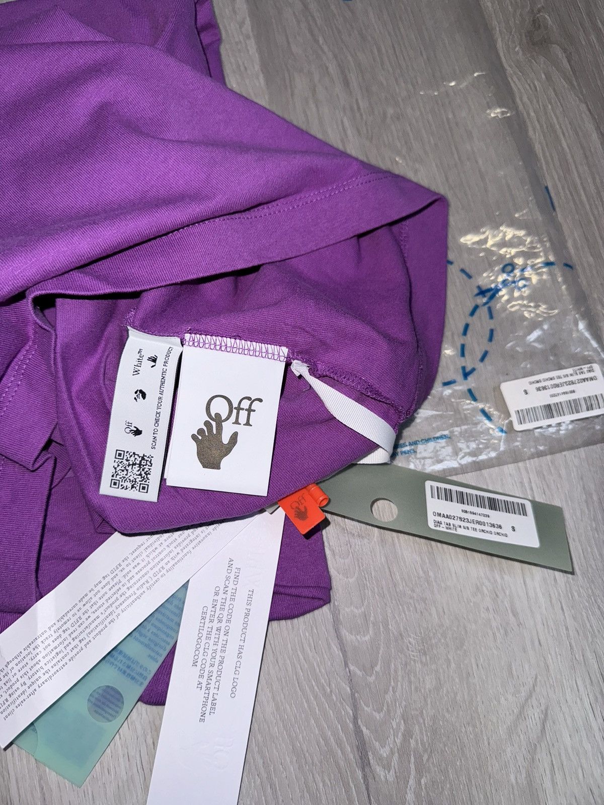 Off-White Off White Diag Arrow Tab Orchid Tee Size US M / EU 48-50 / 2 - 4 Thumbnail