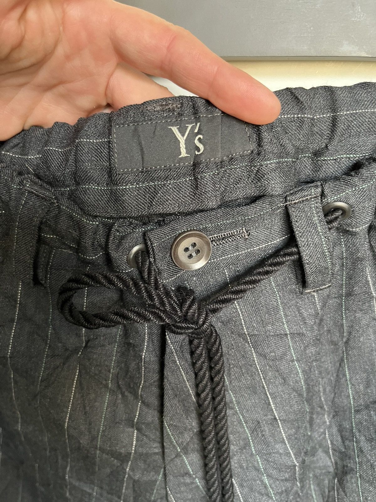 Y's × Yohji Yamamoto Vintage Wide Pinstripe Hakama Pants Size 27" / US 4 / IT 40 - 9 Thumbnail