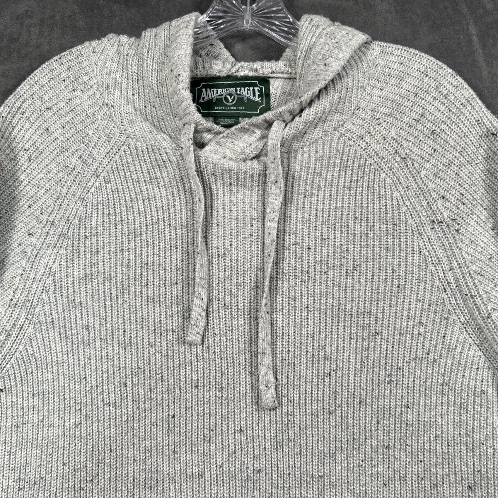 American Eagle Outfitters American Eagle Outfitters Hoodie Mens XXL Pullover Sweater Knit Ribbed Ivory Drawstring Size US XXL / EU 58 / 5 - 2 Thumbnail