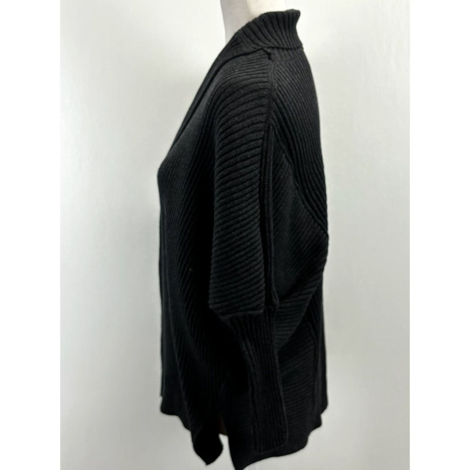 Vintage Cabi Cosmo Women's XXS Cardigan Sweater Galaxy Gray Oversized Ribbed Dolman V-Neck Long Sleeve Knit 100% Cotton Casual Classic Size XXS / US 00 / IT 34 - 2 Thumbnail