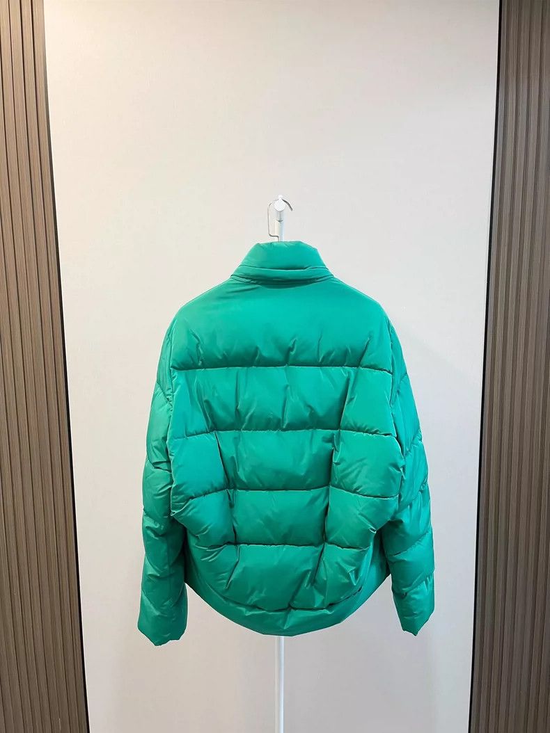 Balenciaga Balenciaga Green Puffer Jacket with Logo-yf Size US M / EU 48-50 / 2 - 1 Thumbnail