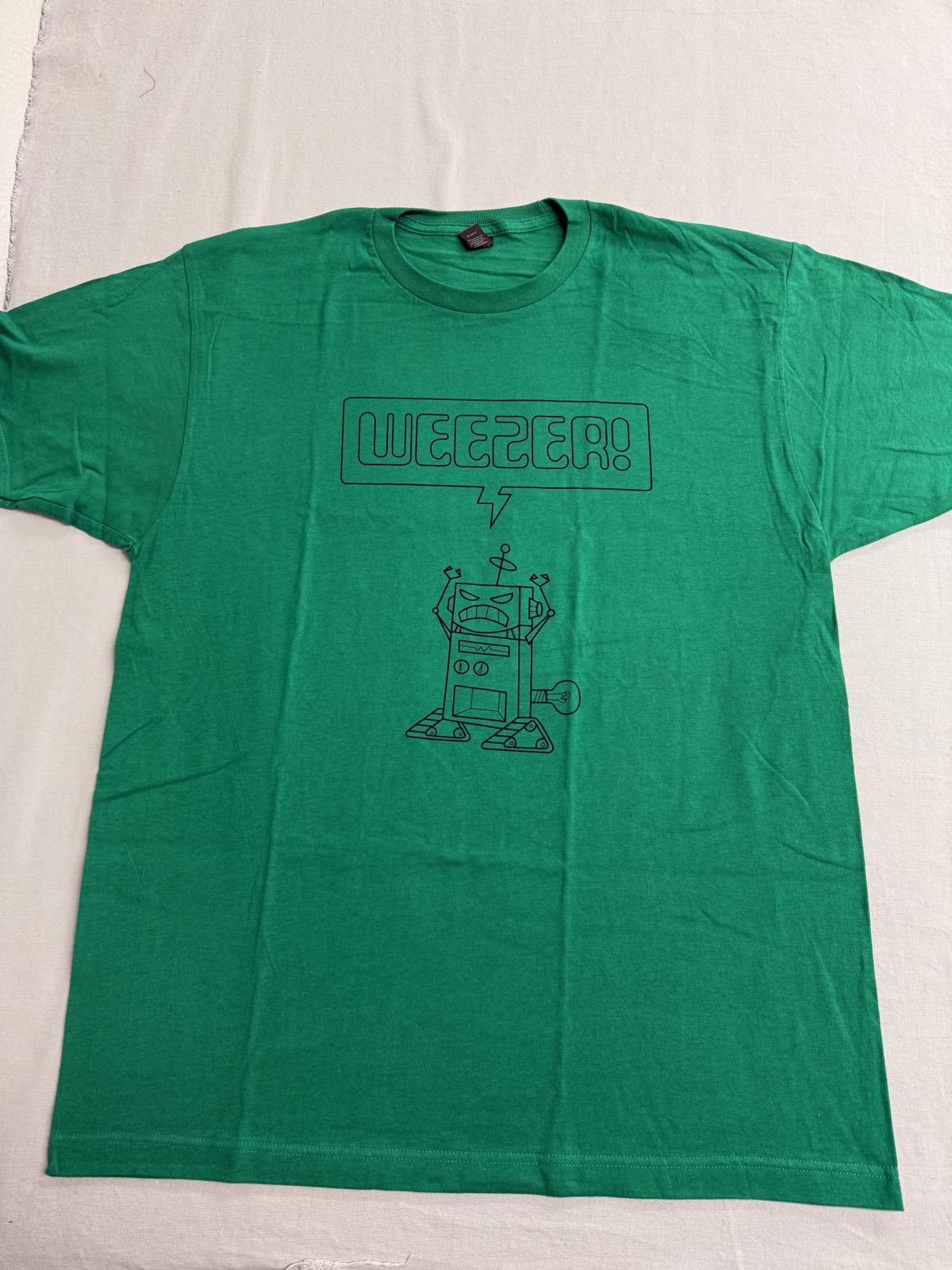 Tultex Weezer Robot T-shirt - Angry 1960s Robot Tee Green - XL Size US XL / EU 56 / 4 - 1 Thumbnail