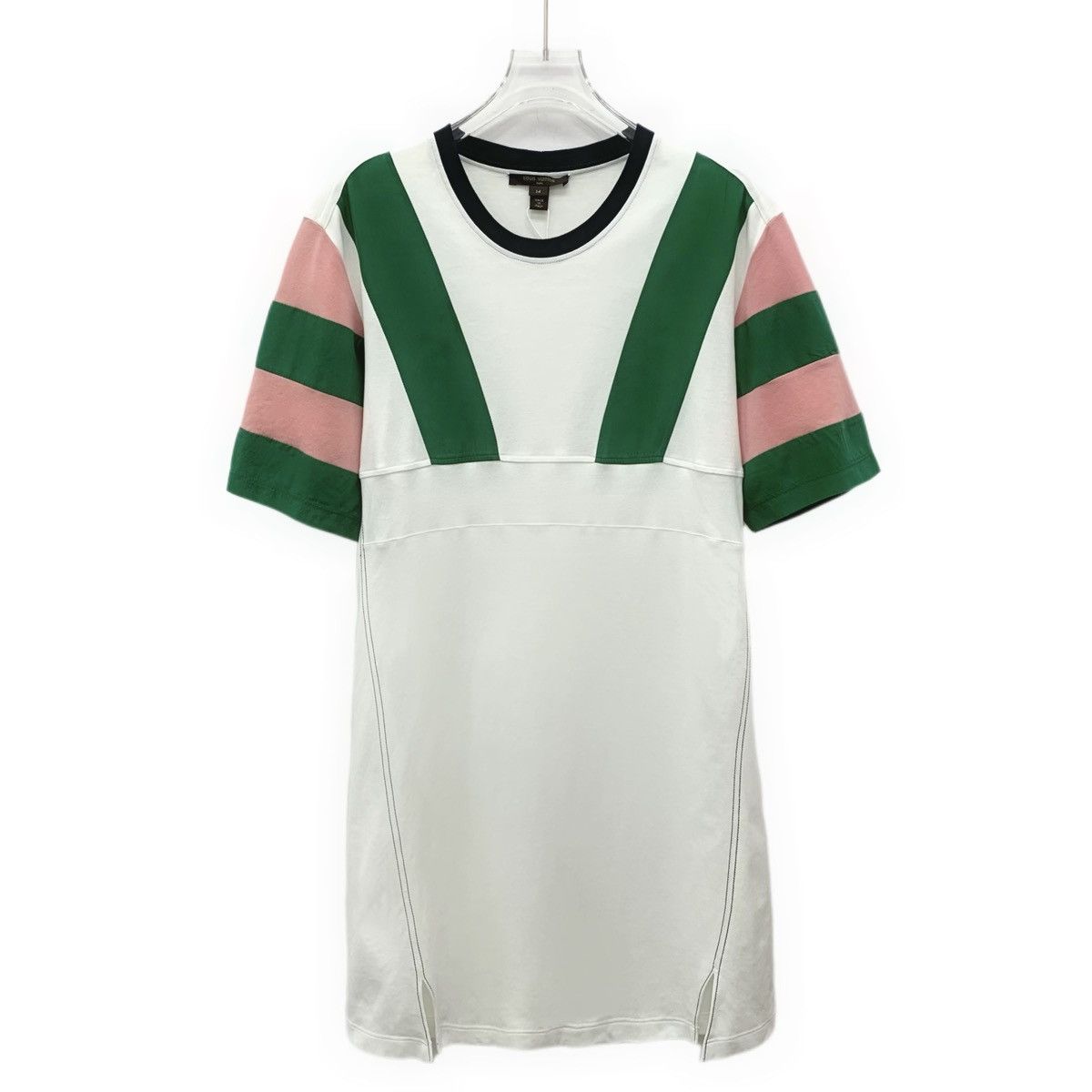 Louis Vuitton Louis Vuitton White Striped Short Sleeve Dress K26WX Size M / US 6-8 / IT 42-44 - 1 Thumbnail