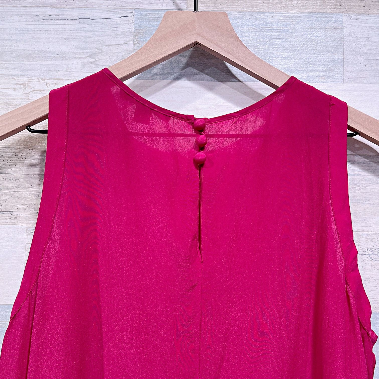 Other BANANA REPUBLIC 100% Silk Embroidered Tank Pink Womens Large Size L / US 10 / IT 46 - 5 Thumbnail