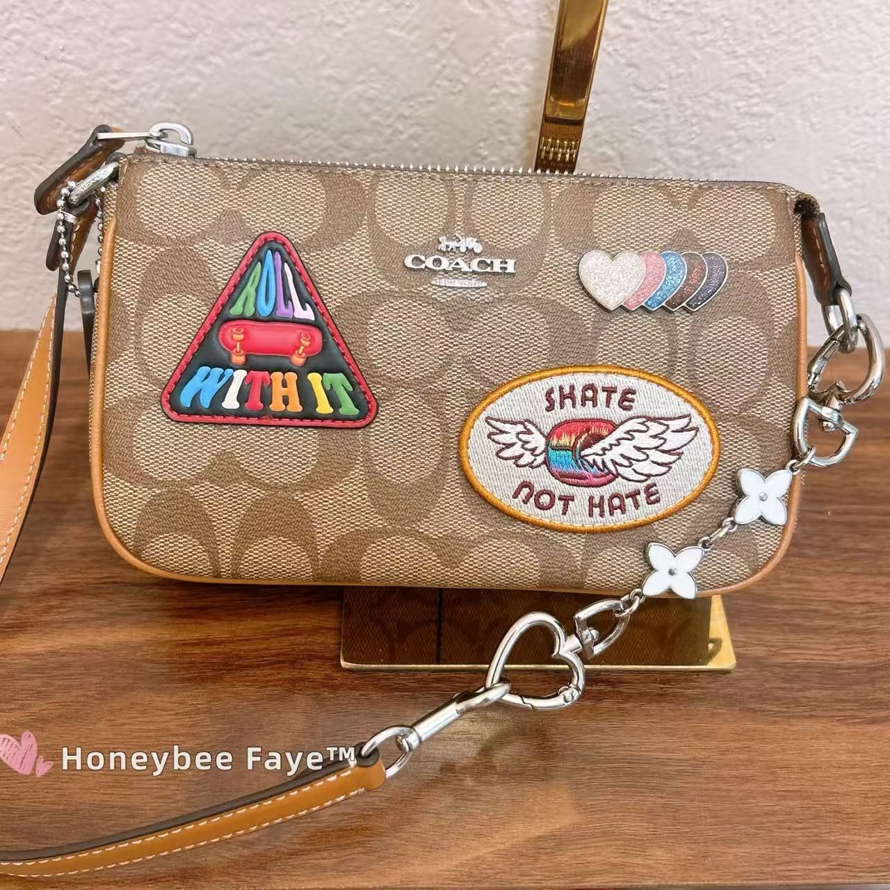 Coach Nolita 19 In Signature Canvas With Patches CK383 Size ONE SIZE - 2 Thumbnail