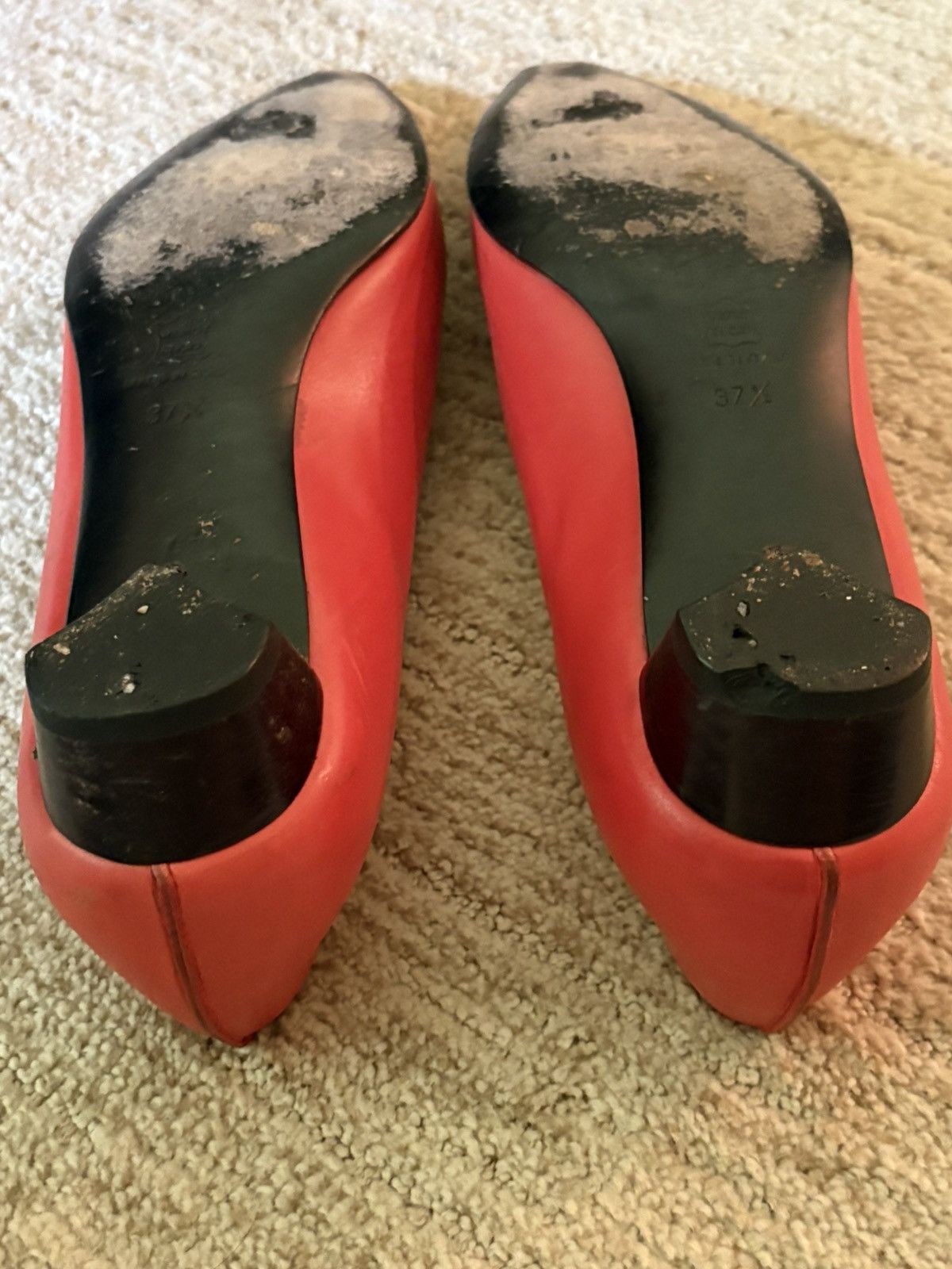 Jil Sander Jil Sander Red Pointed Flats Size US 7.5 / IT 37.5 - 5 Thumbnail