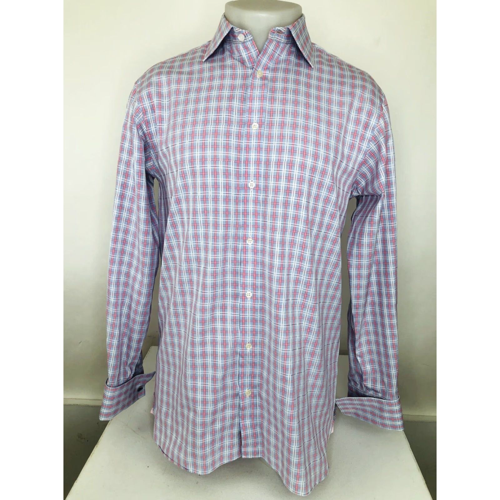 Pinko Thomas Pink London Plaid Shirt Mens 15.5/34 Long Sleeve Button-Up EXCELLENT Size US M / EU 48-50 / 2 - 3 Thumbnail