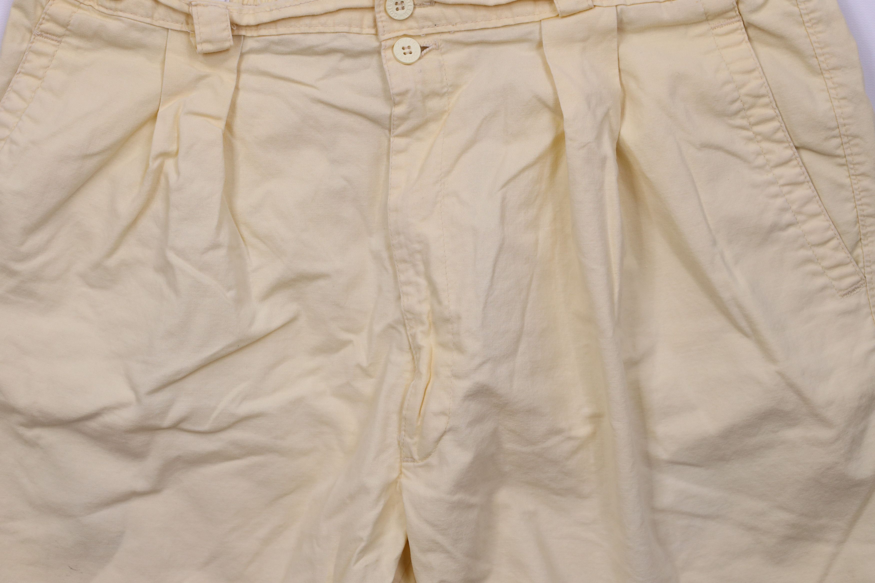 Vintage Vintage 70s Streetwear Above Knee Chino Shorts Yellow Size US 36 / EU 52 - 3 Thumbnail