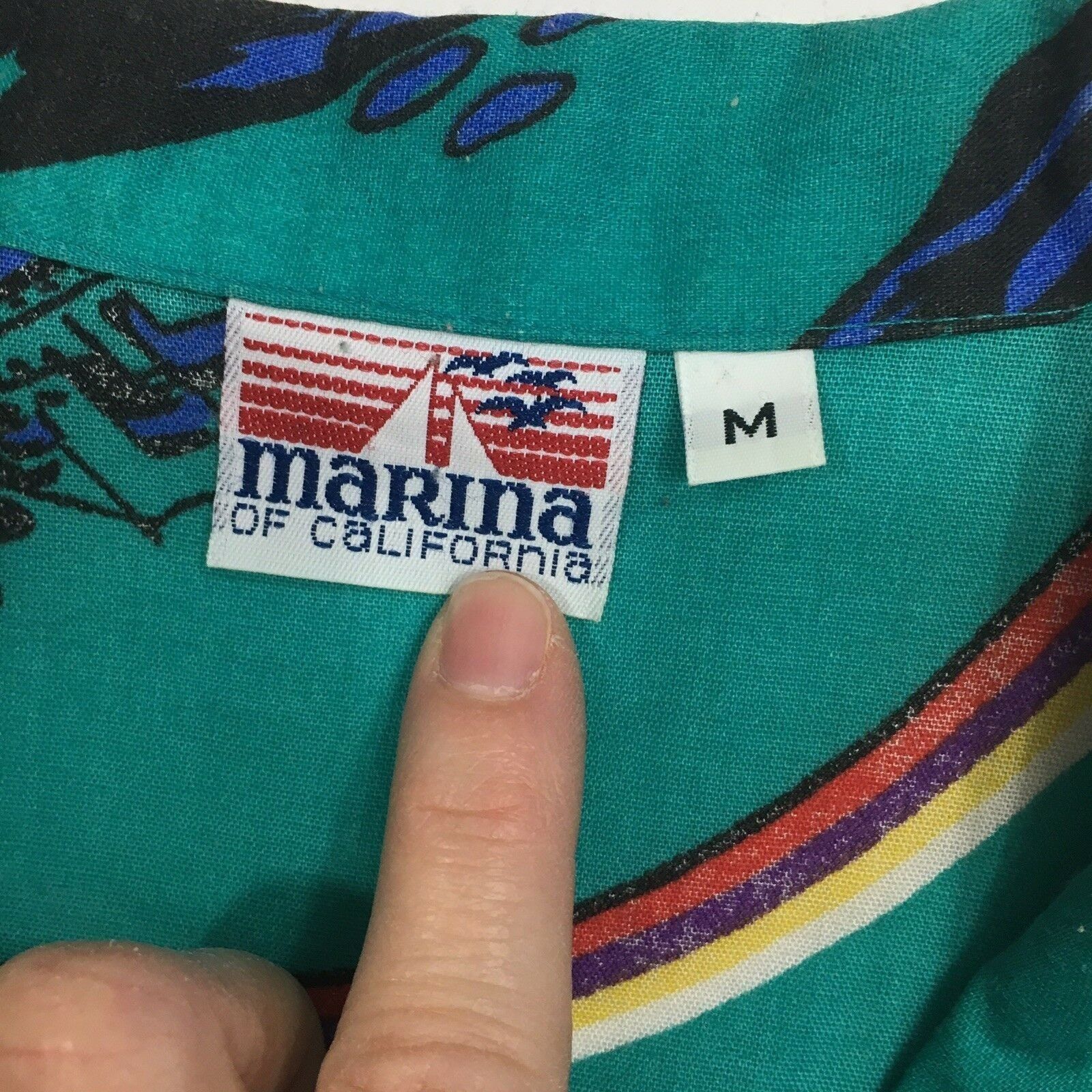 Other NoS Vtg CALIFORNIA Hawaiian RAINBOW SURFER Shirt Size US M / EU 48-50 / 2 - 4 Thumbnail