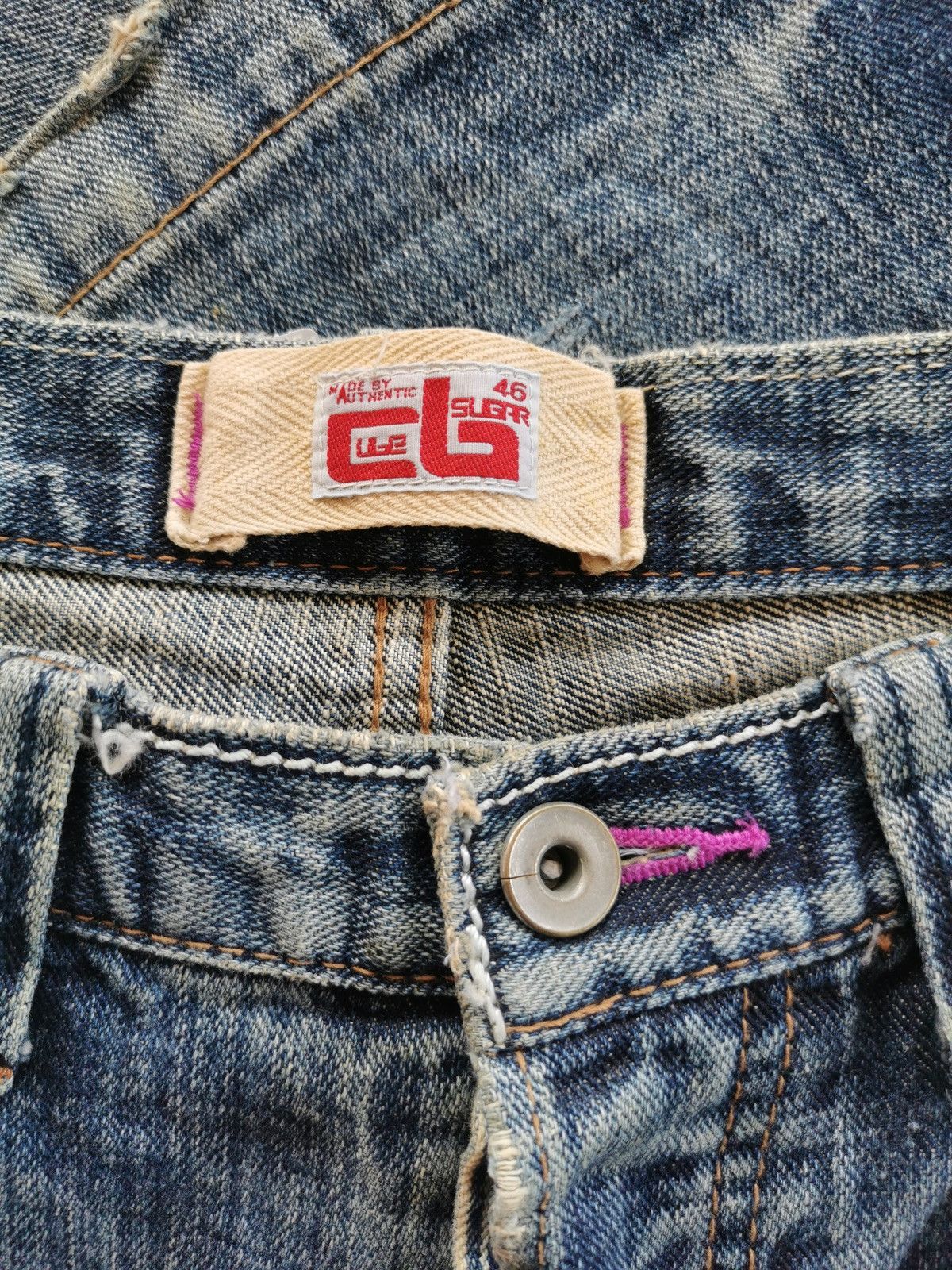 Japanese Brand Cube Sugar Japan Double Back Denim Jeans Size US 31 - 7 Thumbnail
