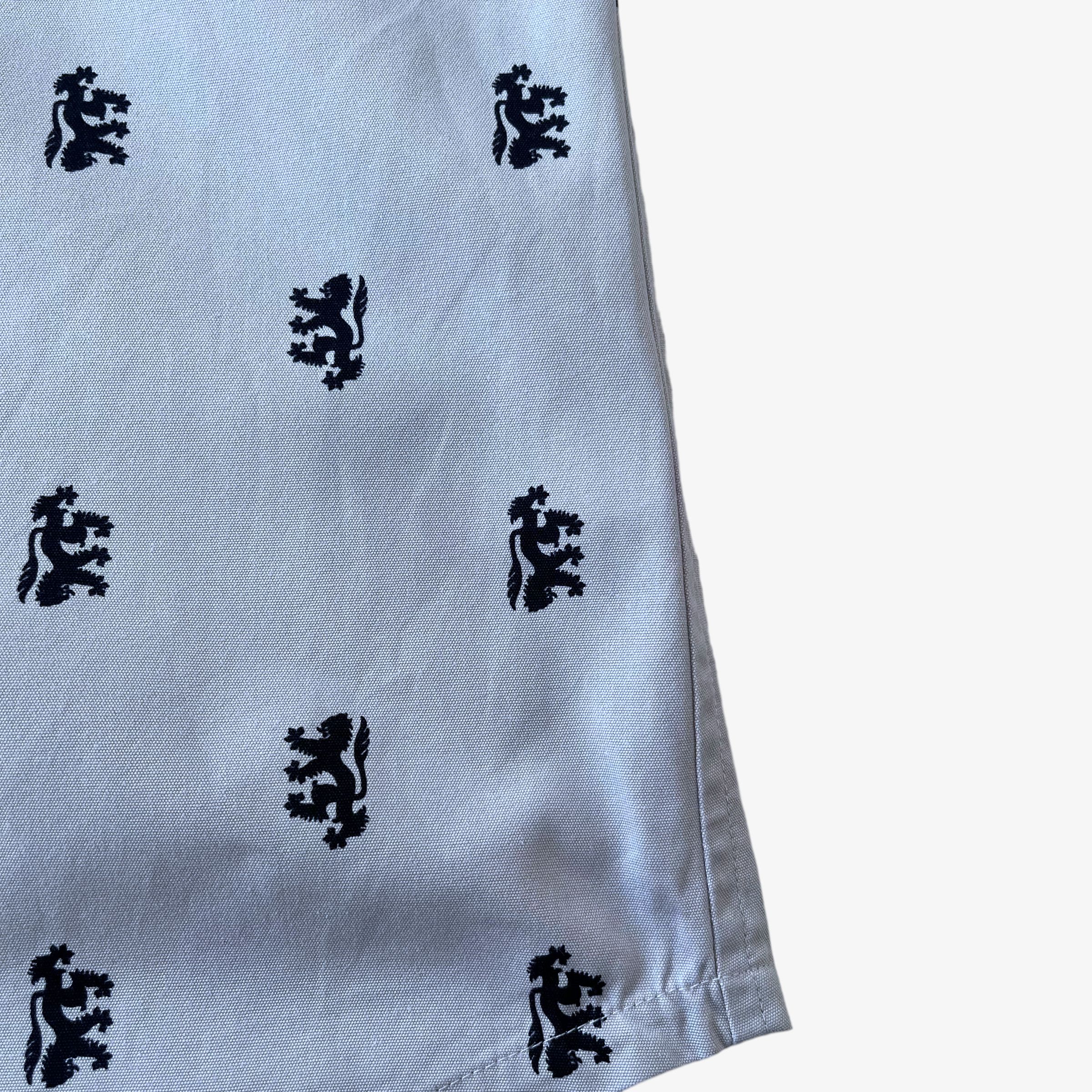 Pringle Of Scotland Vintage Y2K Pringle Geometric Lion Print Grey Shirt Size US M / EU 48-50 / 2 - 6 Thumbnail
