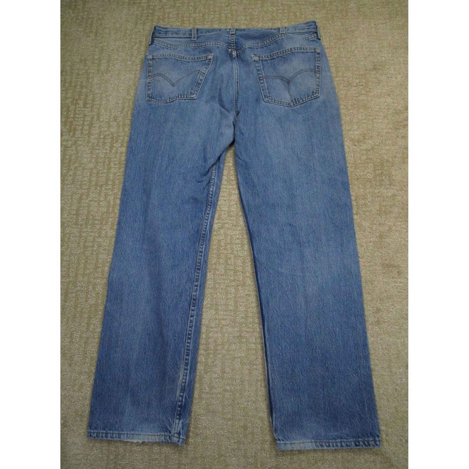 Levi's VINTAGE Levi's 501 Jeans Men 40x32 Blue Button Fly Pants 90s USA Light Wash Blue Jeans Men's 501 90s USA Size US 40 / EU 56 - 4 Thumbnail