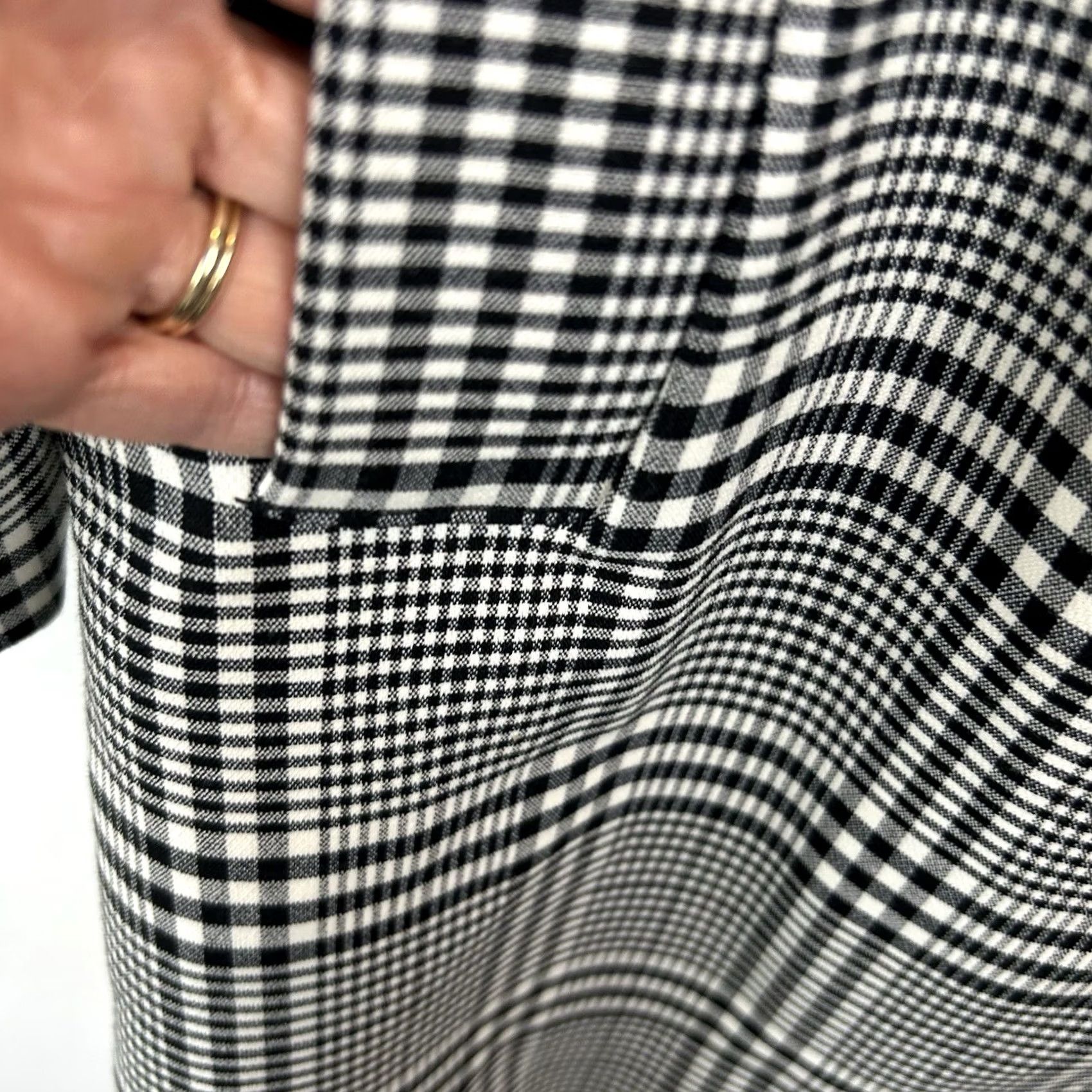 Vintage Carolina Belle Plaid Jacket Womens L Long Black Open Coat Business Casual Formal Travel Workwear Size L / US 10 / IT 46 - 6 Thumbnail