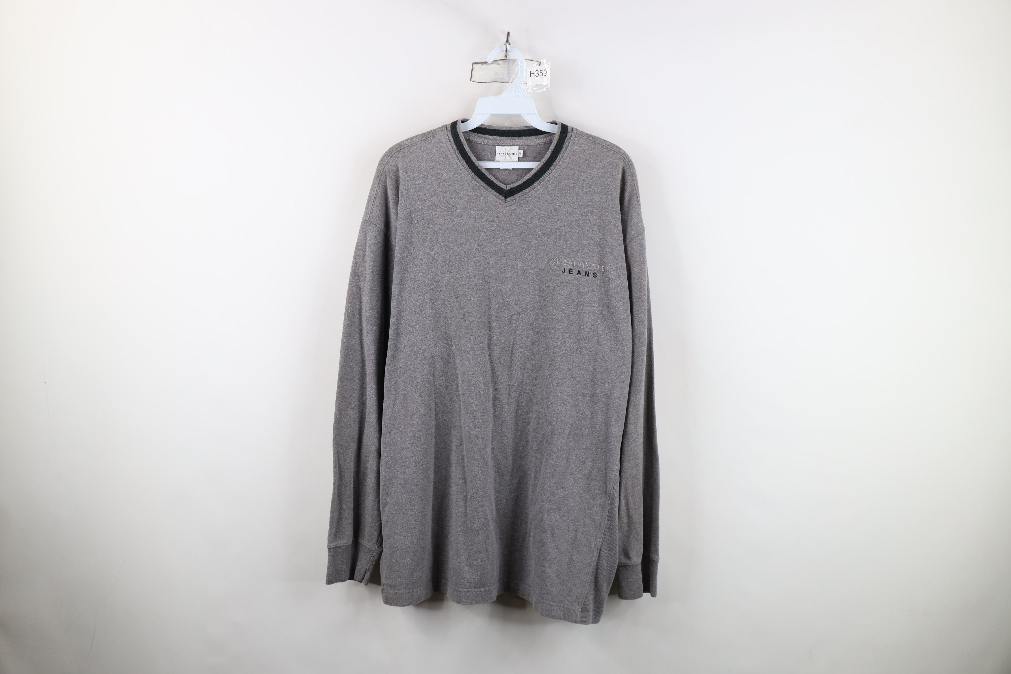 Calvin Klein Vintage 90s Calvin Klein Ribbed Knit Long Sleeve T-Shirt Size US M / EU 48-50 / 2 - 1 Thumbnail