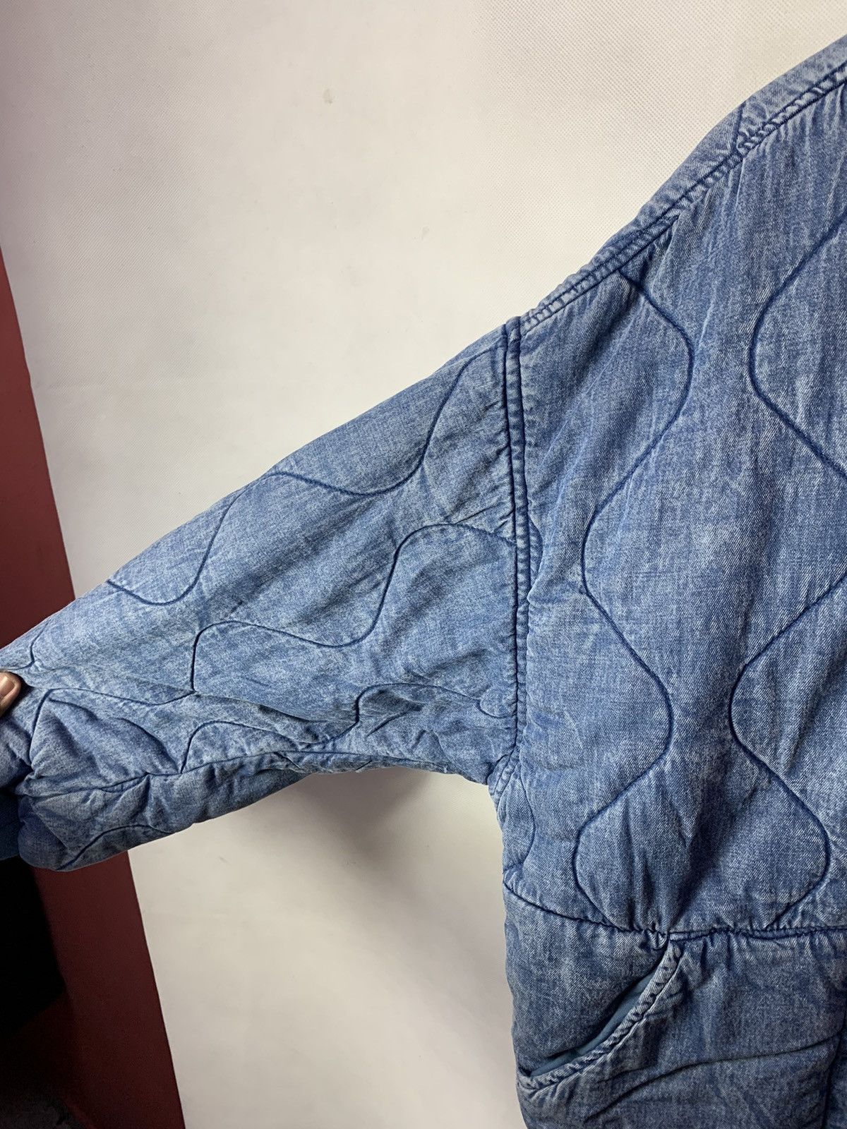 BLANKNYC 🔥Blank NYC Quilted Denim Style Bomber Jacket Oversize Size US S / EU 44-46 / 1 - 5 Thumbnail