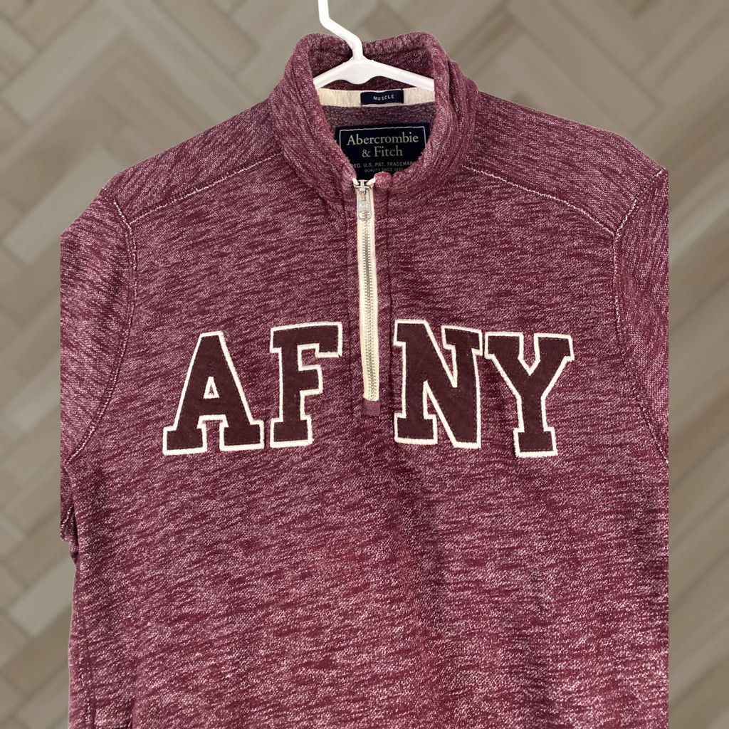 Abercrombie & Fitch Abercrombie & Fitch Sweater Mens L Light Maroon Mock Neck Wool Acrylic Pullover Size US L / EU 52-54 / 3 - 1 Thumbnail