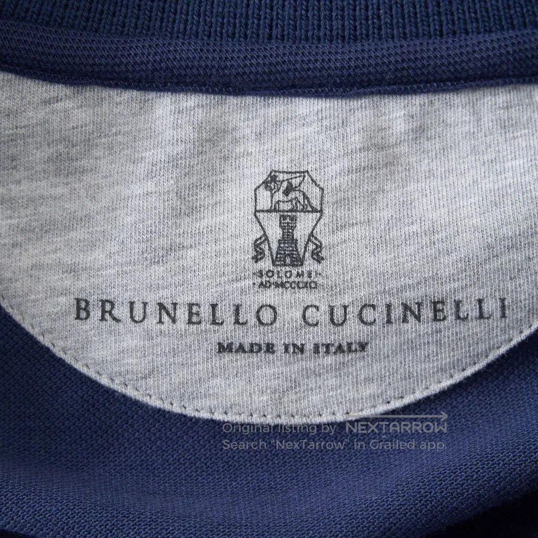 Brunello Cucinelli Brunello Cucinelli Men's Navy Printed Polo. Size US M / EU 48-50 / 2 - 6 Thumbnail
