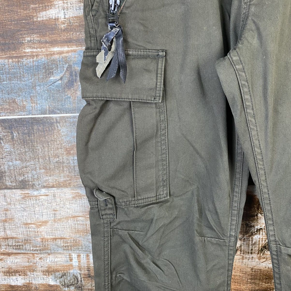Japanese Brand DL Baldia Green Cargo Utility Multipocket Pants #C1259 Size US 29 - 10 Thumbnail