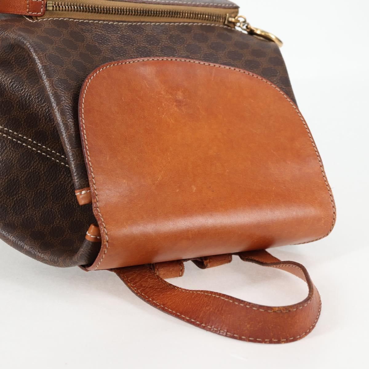 Celine CELINE Macadam Canvas Backpack Pvc Leather Brown Gold Size ONE SIZE - 7 Thumbnail