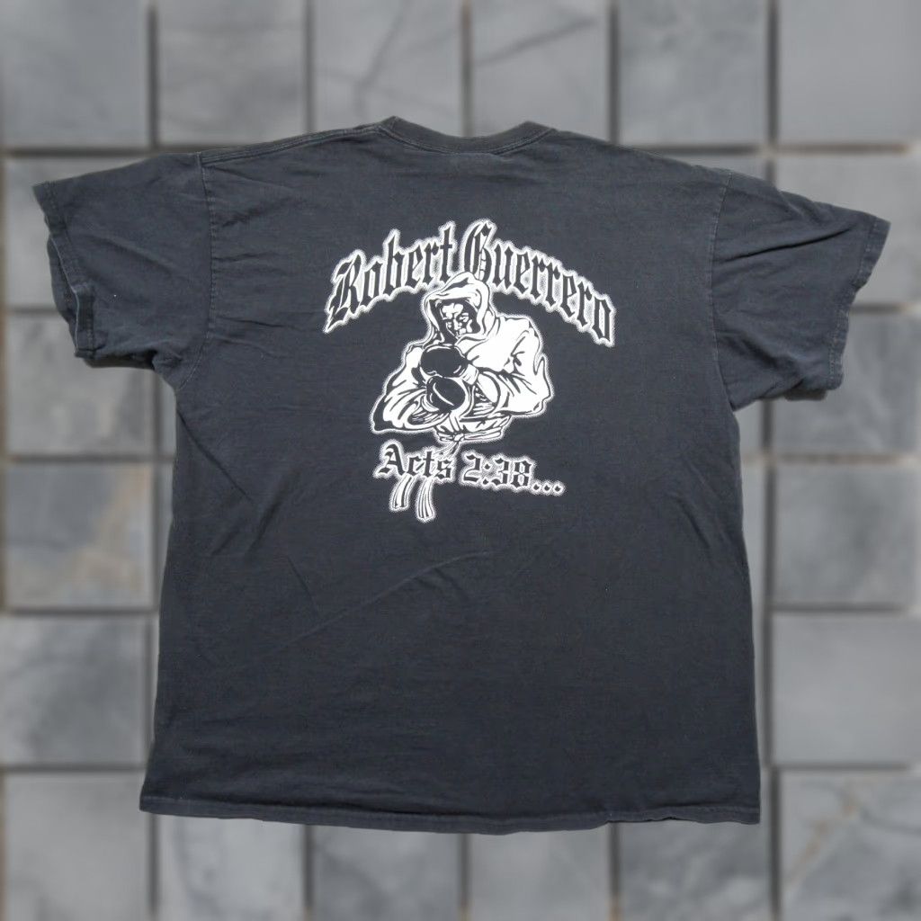 Port & Company VINTAGE Port & Company Shirt Mens L Black Robert Guerrero The Ghost Tee Boxing Promo Y2K Size US L / EU 52-54 / 3 - 1 Thumbnail