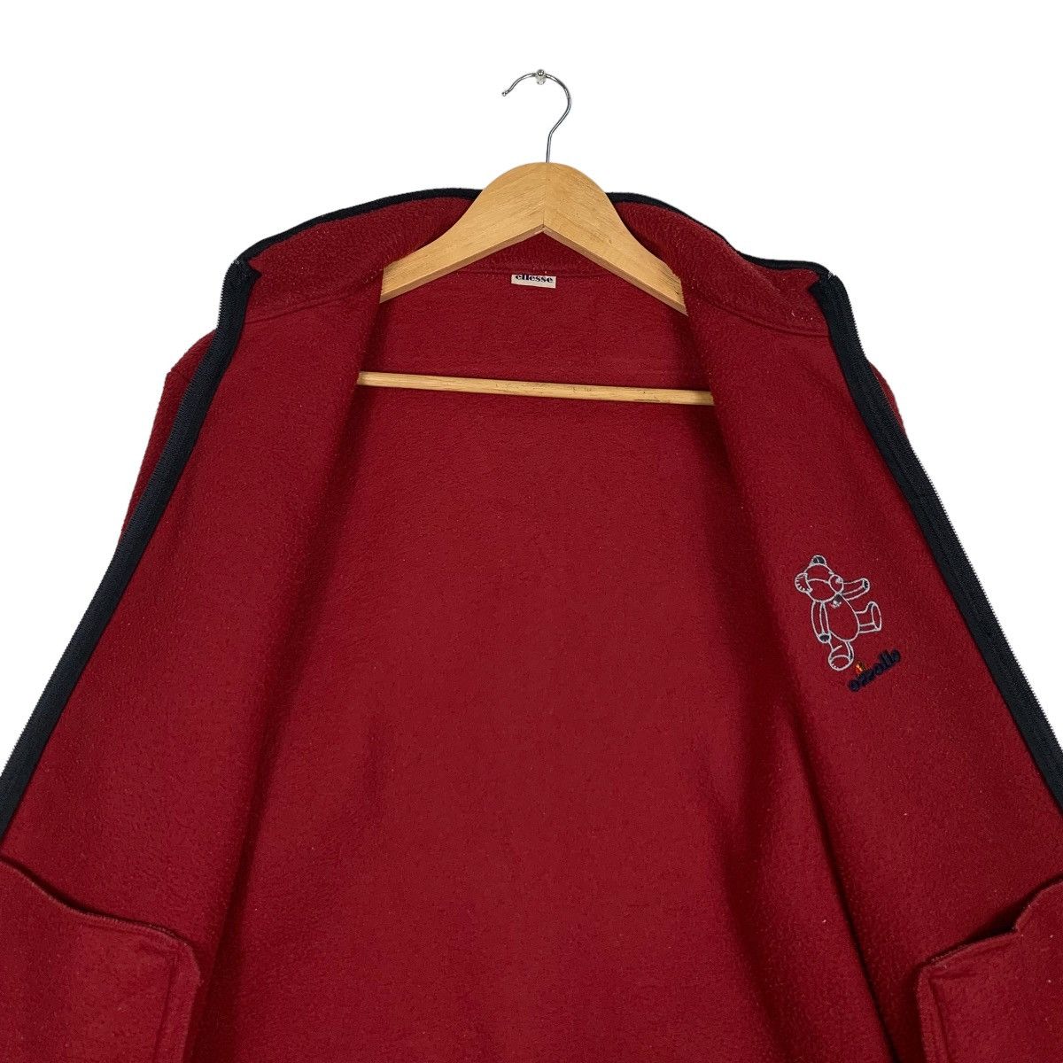 Ellesse ELLESSE Teddy Bear Small Logo Red Fleece Jacket #1060-C48 Size US L / EU 52-54 / 3 - 12 Thumbnail