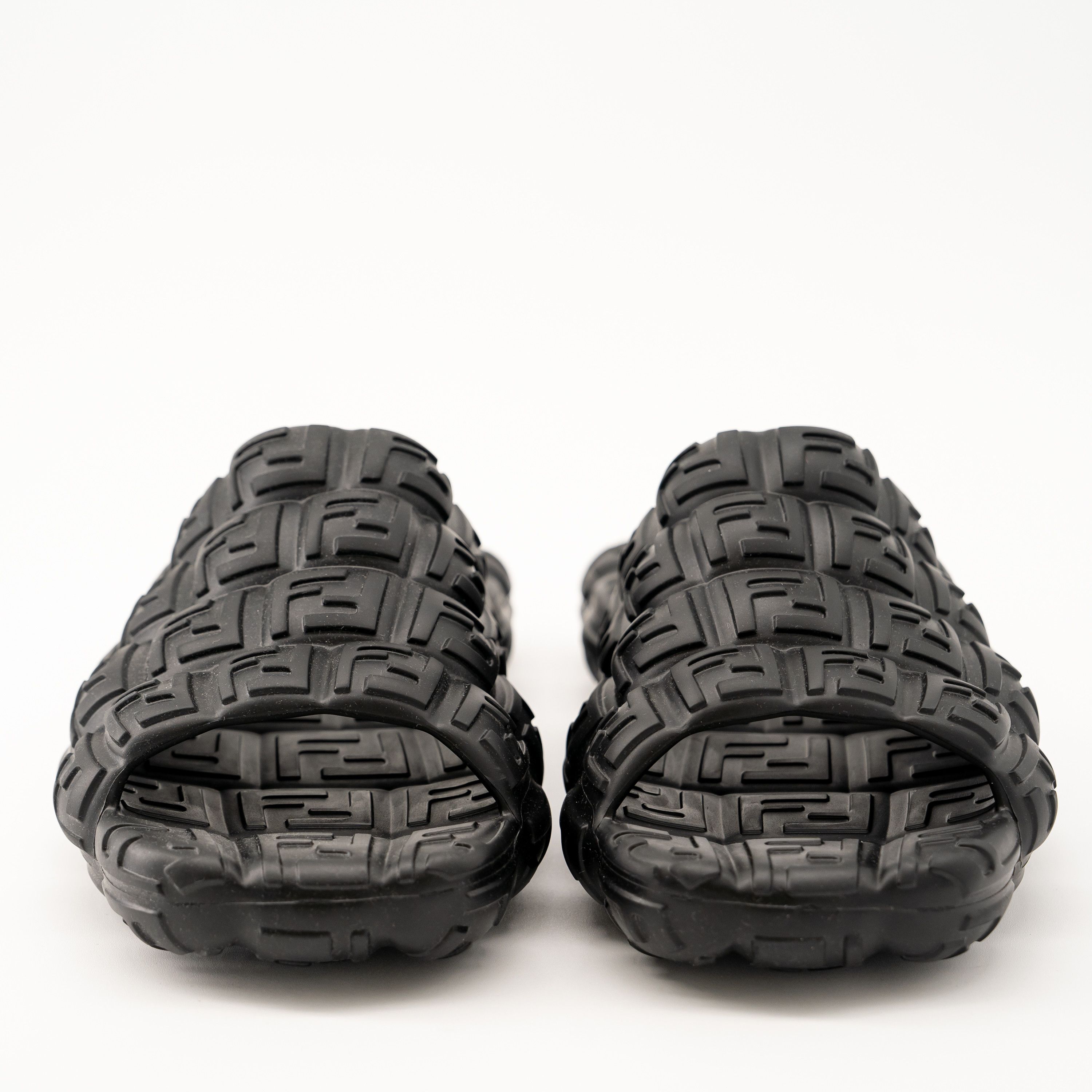 Fendi 11 uk 12 us Fendi Cloud Slides Black Rubber FF logo Embossed Size US 12 / EU 45 - 2 Thumbnail
