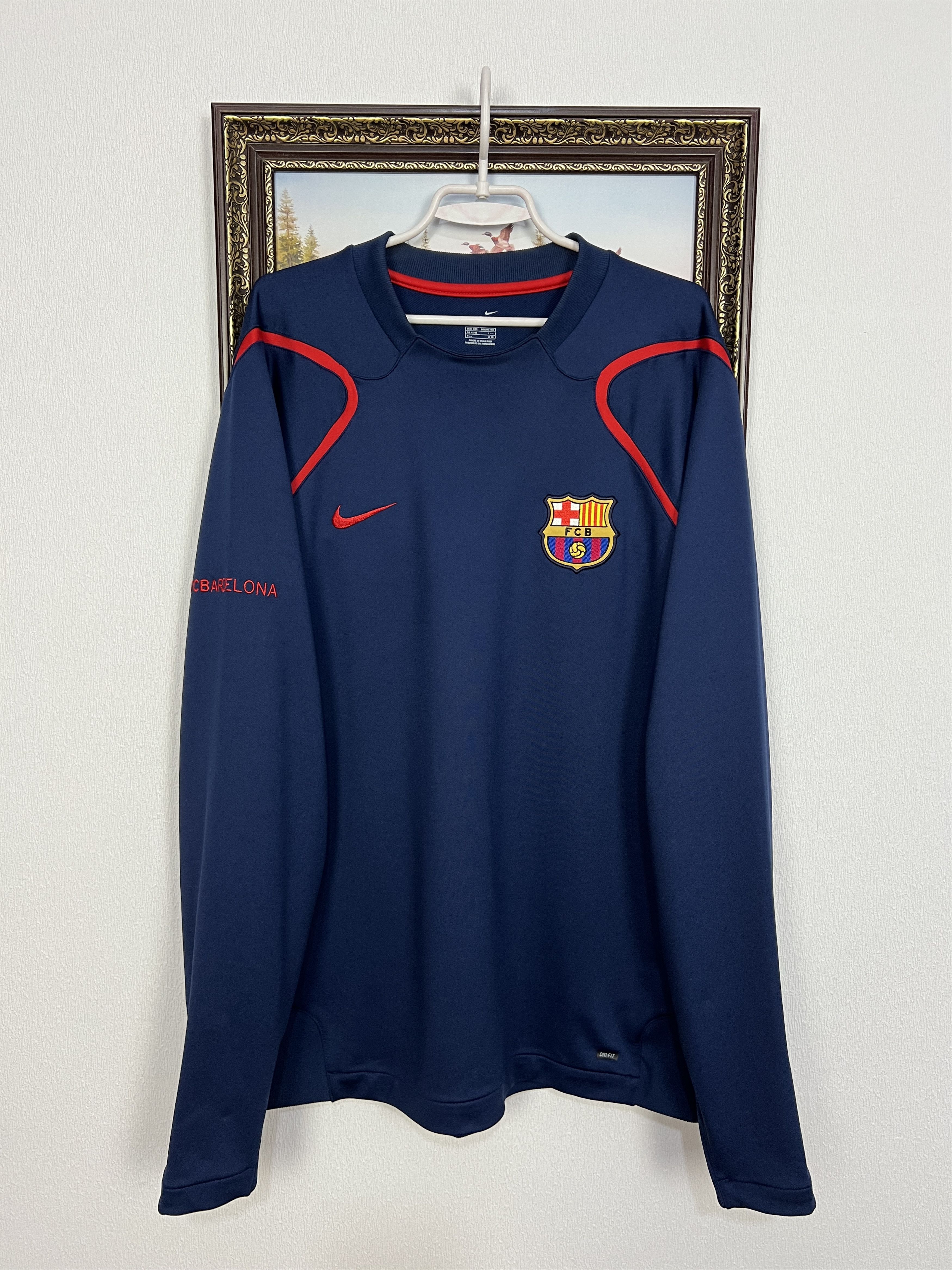Nike Vintage Barcelona Football Train Sweatshirt Soccer Track Top Size US XXL / EU 58 / 5 - 1 Thumbnail