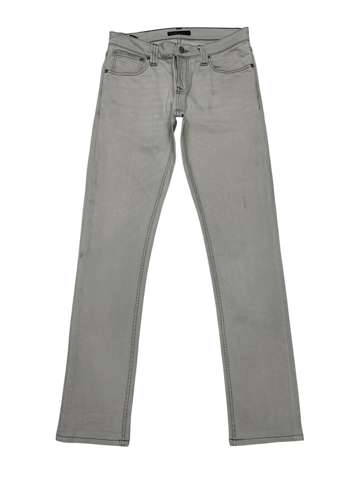 Nudie Jeans Nudie Jeans Tight Long John Cool Grey Denim Jeans Size 29" - 7 Thumbnail