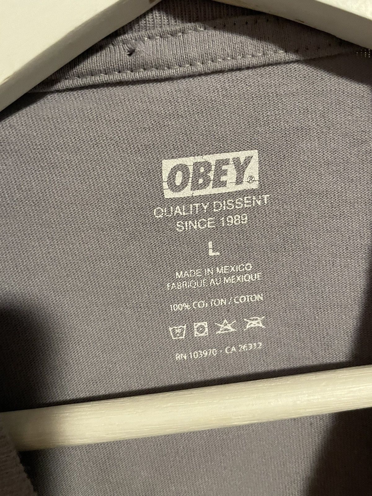 Obey × Shepard Fairey OBEY EYES ICON II grey T-SHIRT Size US L / EU 52-54 / 3 - 4 Thumbnail