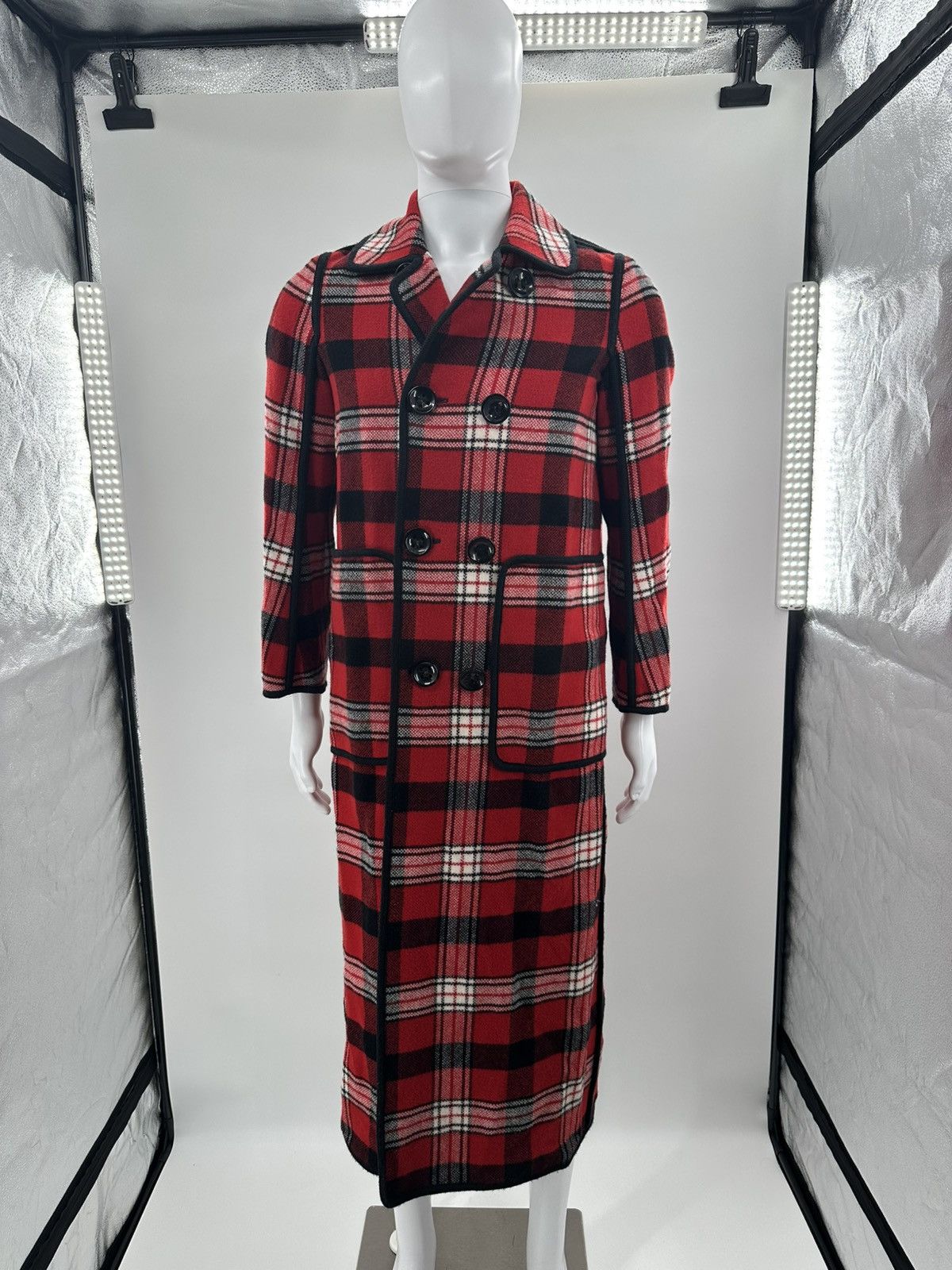 Dsquared2 DSquared2 Wool Plaid Trench Coat Size XS / US 0-2 / IT 36-38 - 4 Thumbnail