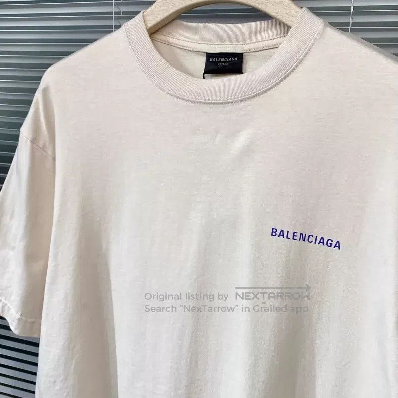 Balenciaga Balenciaga Short-sleeve T-shirt with letter print logo, be Size US XS / EU 42 / 0 - 3 Thumbnail