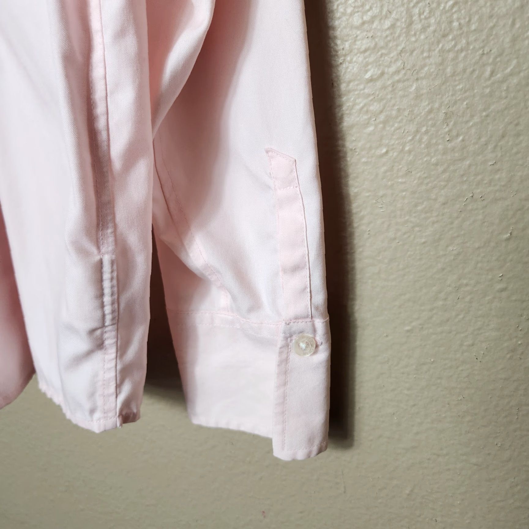 Eddie Bauer Eddie Bauer Womens XL Pastel Pink Wrinkle Resistant LS V-neck Button Up Shirt Size XL / US 12-14 / IT 48-50 - 3 Thumbnail