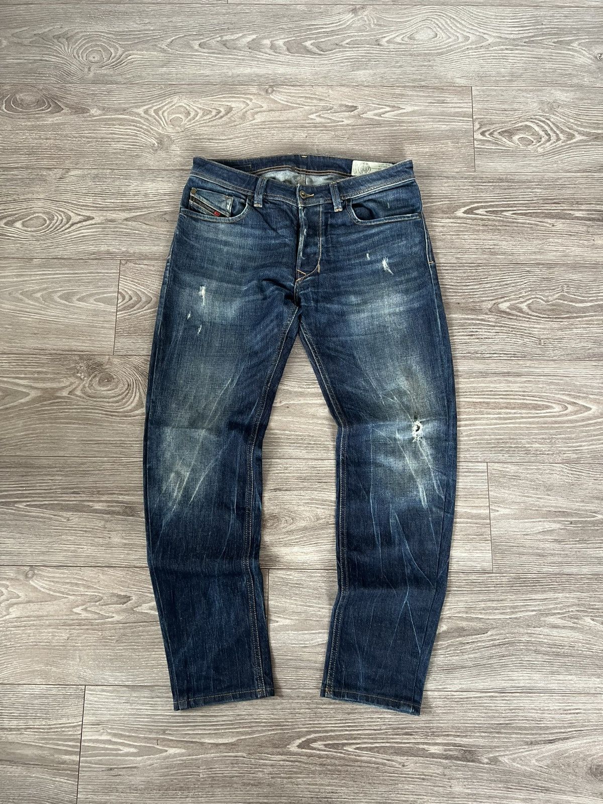 Diesel ‼️Vintage Diesel Industry Distressed Denim Selvage Jeans‼️ Size US 33 - 5 Thumbnail