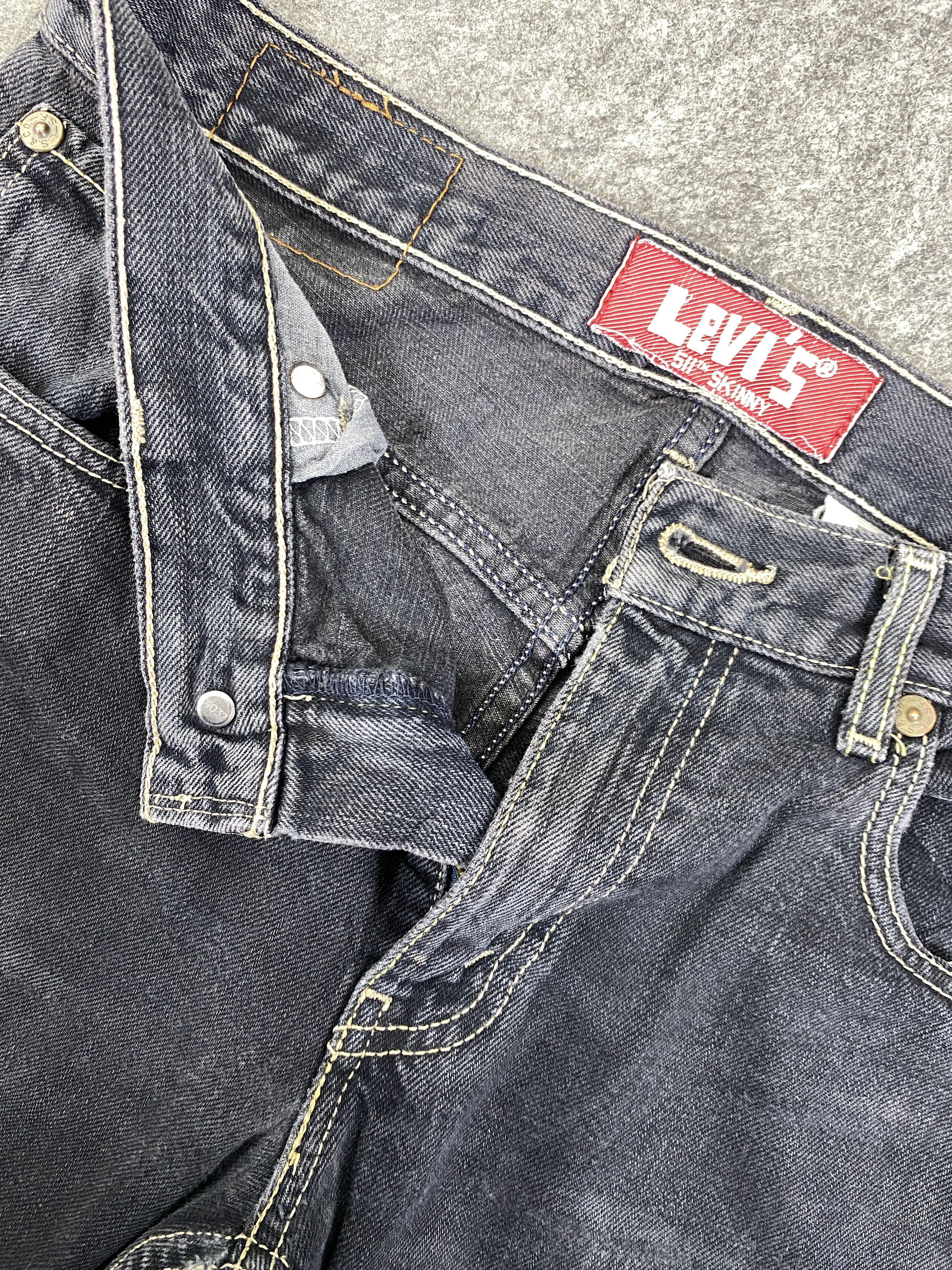 Levi's Black Vintage Levi's 511 Jeans 30x29.5 Denim- JN3337 Size US 30 / EU 46 - 7 Thumbnail