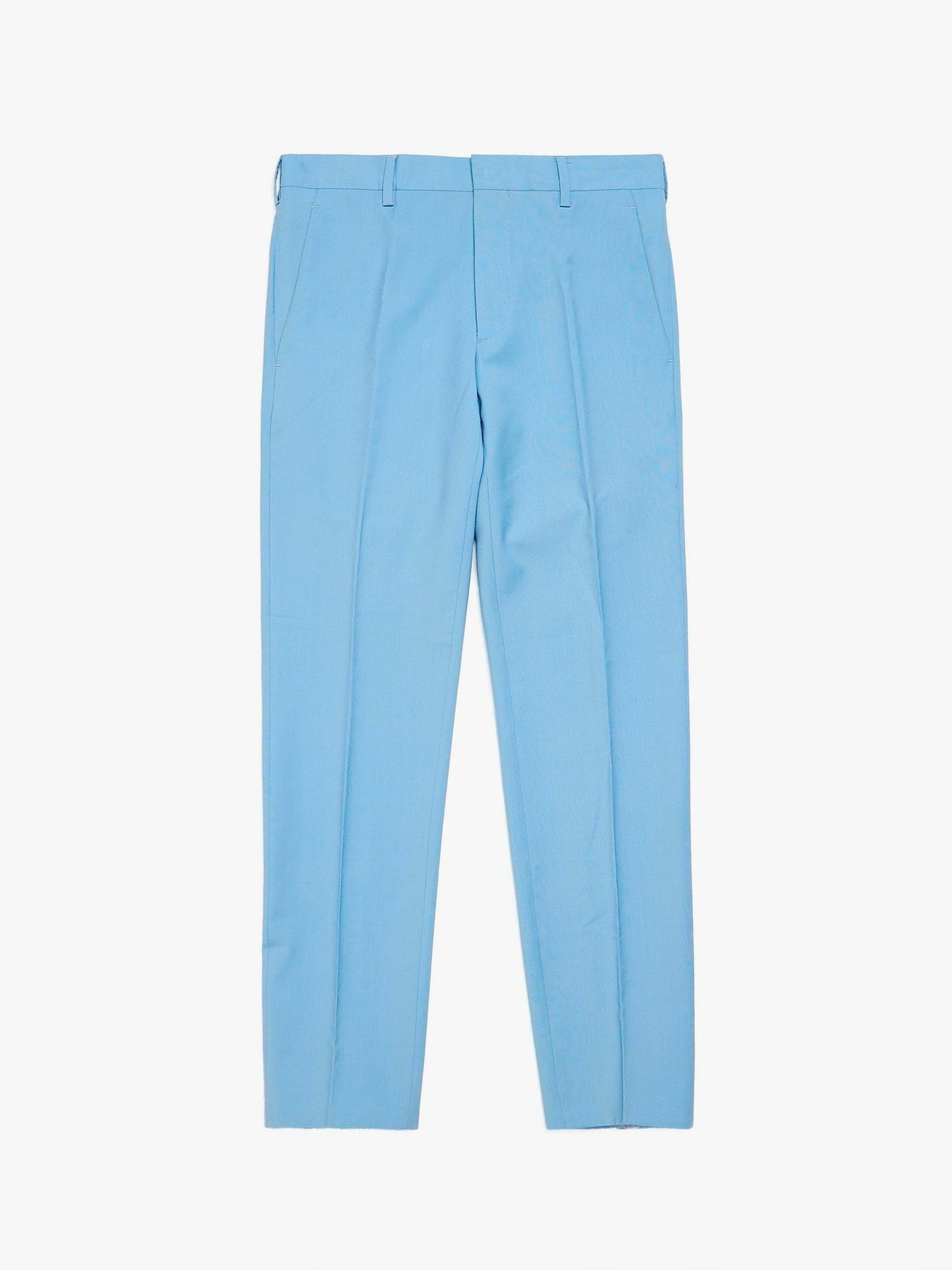 Prada Light Blue Classic Viscose Trousers Size US 28 / EU 44 - 1 Thumbnail