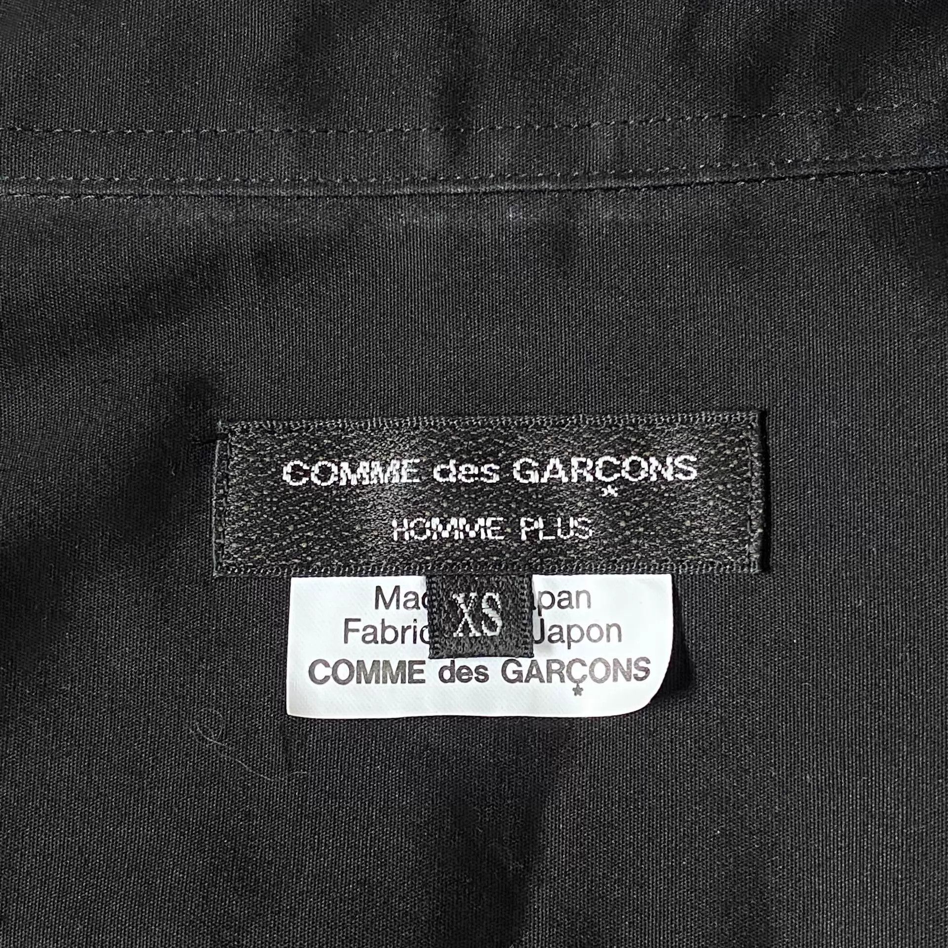Comme des Garcons CDG Homme Plus Black Metal Button Shirt XS Size US XS / EU 42 / 0 - 5 Thumbnail