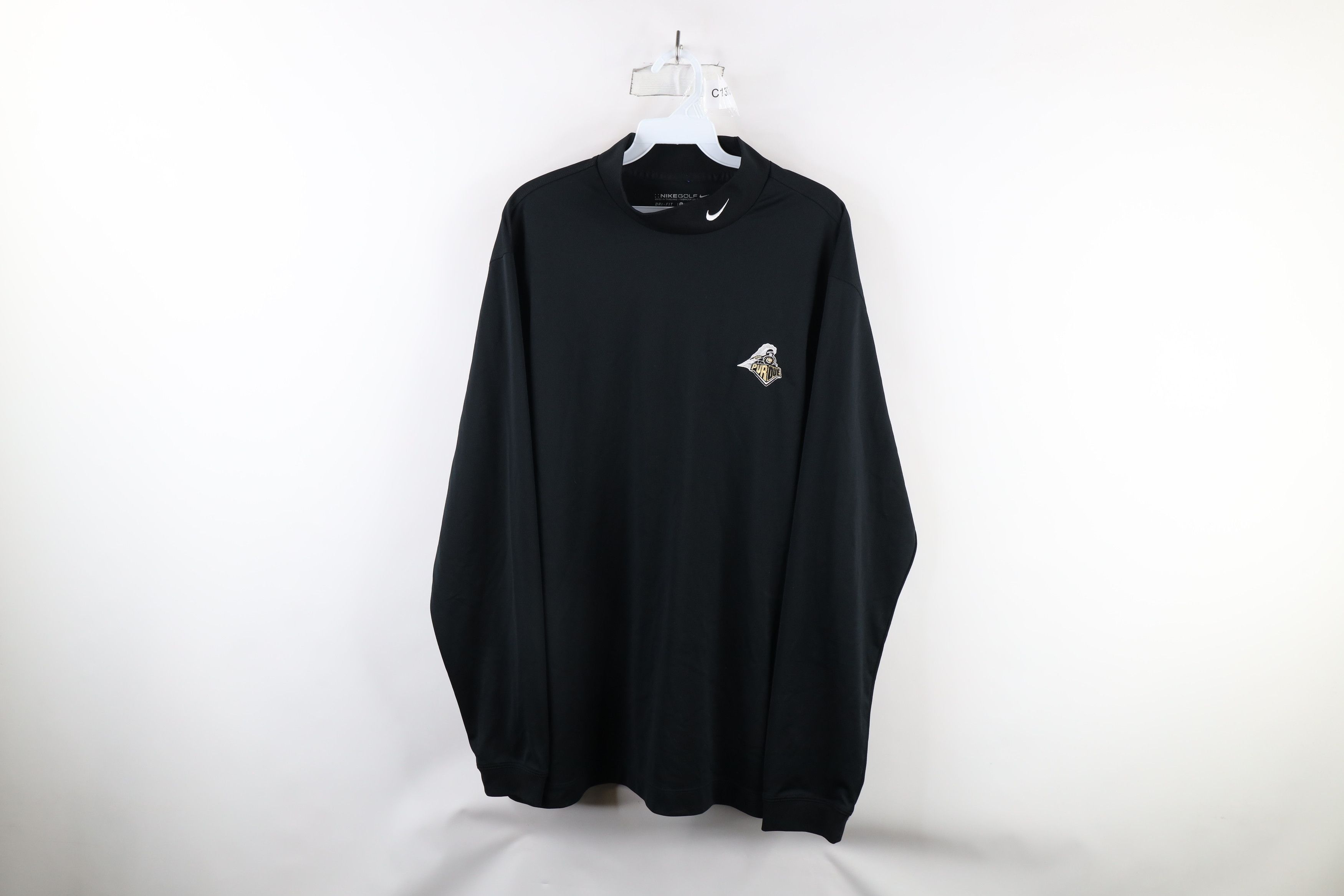 Nike × Vintage Vintage Nike Golf Swoosh Purdue University Mock Neck Shirt Size US L / EU 52-54 / 3 - 1 Thumbnail