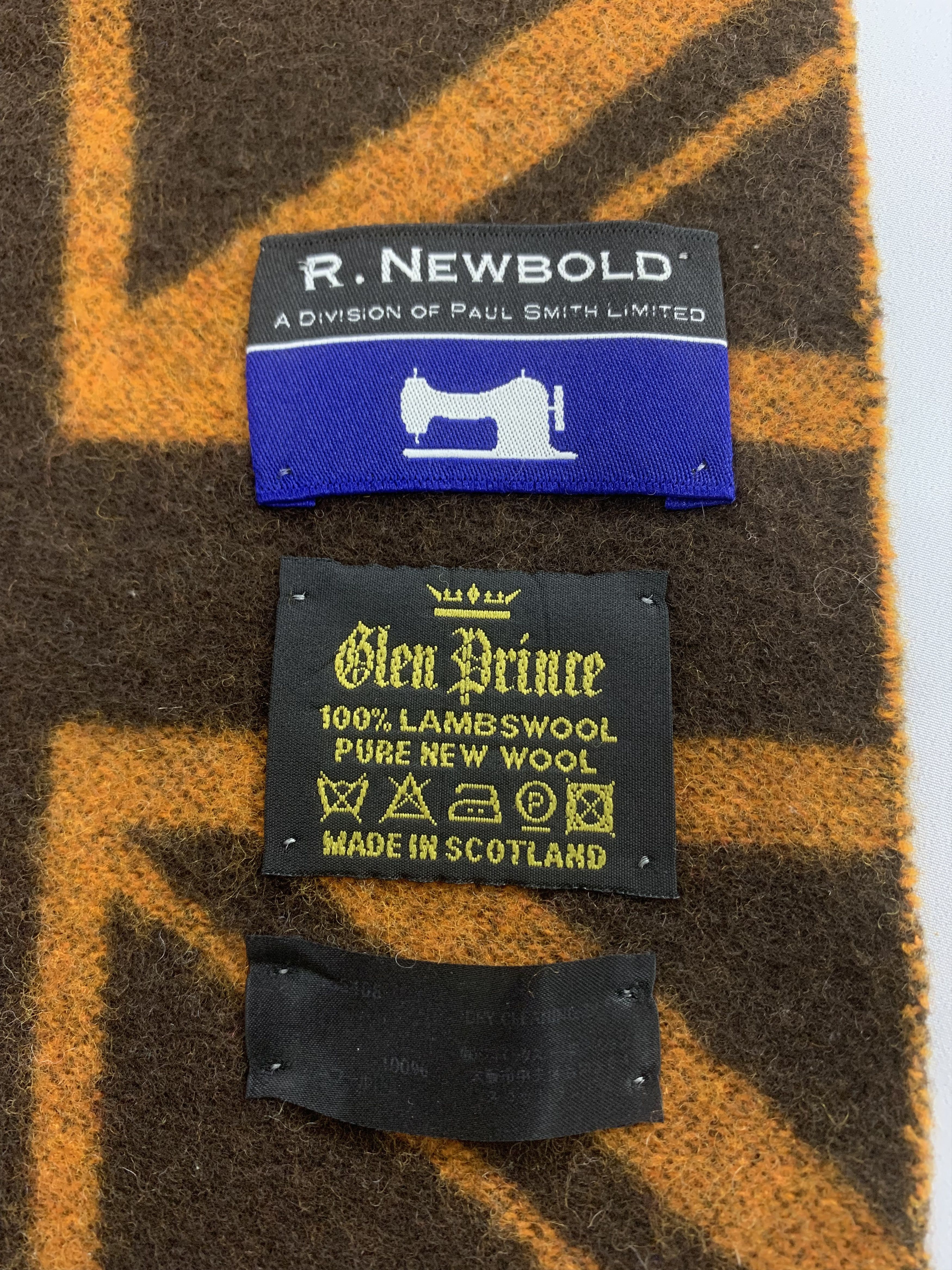 Paul Smith Paul Smith x Glen Prince Scarf Wool Muffler Neck Wrap BL3095 Size ONE SIZE - 4 Thumbnail