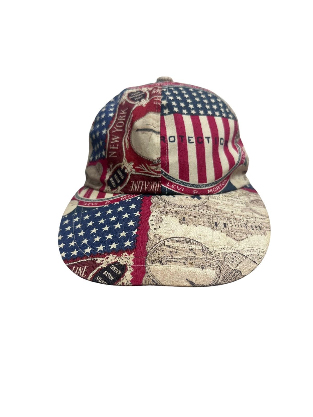 Designer × Japanese Brand × Vintage Vintage Protection All Over Print American Flag Cap Size ONE SIZE - 1 Thumbnail