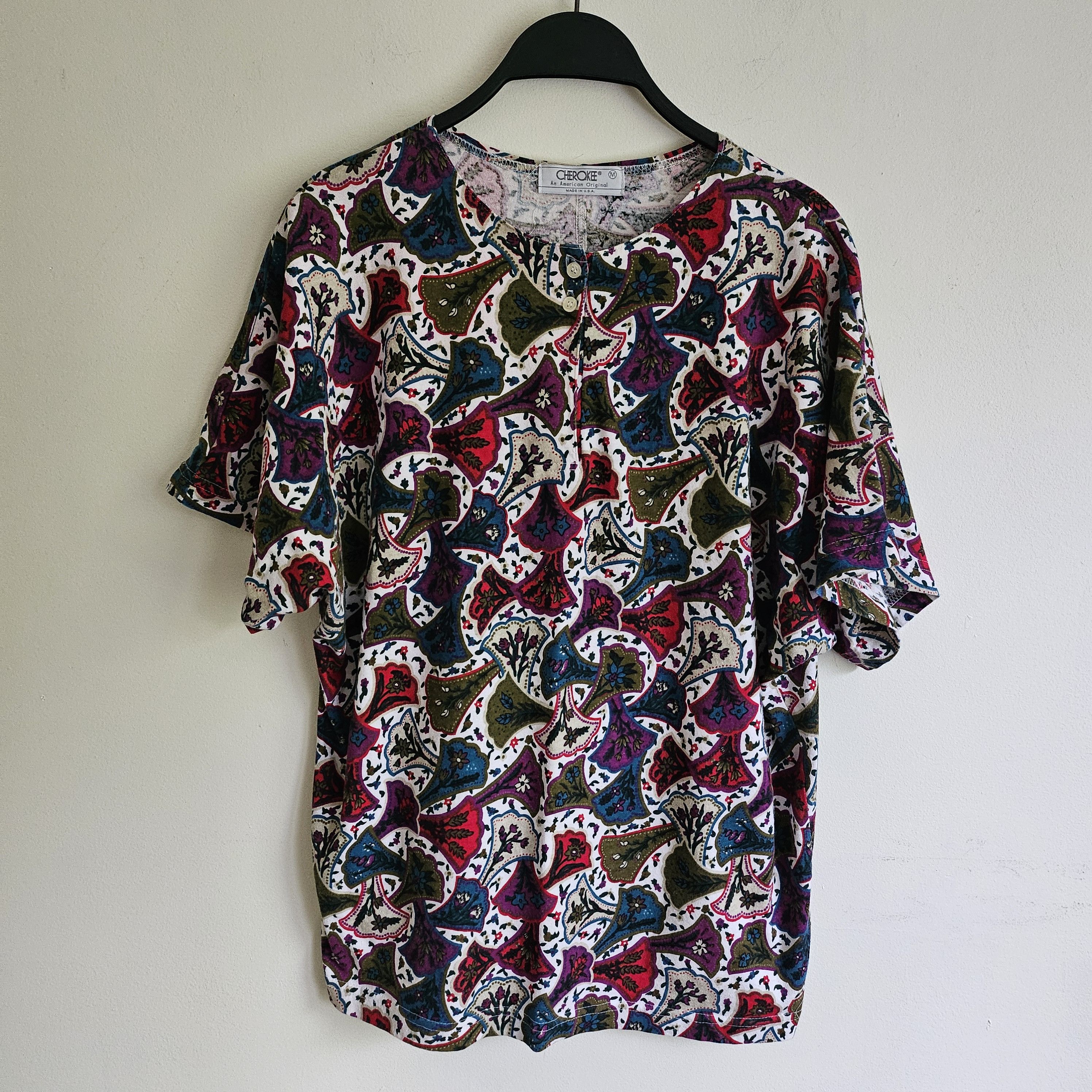 Cherokee × Vintage Vintage Cherokee Vivid T Shirt Sz MEDIUM Made In USA 90s Size M / US 6-8 / IT 42-44 - 7 Thumbnail