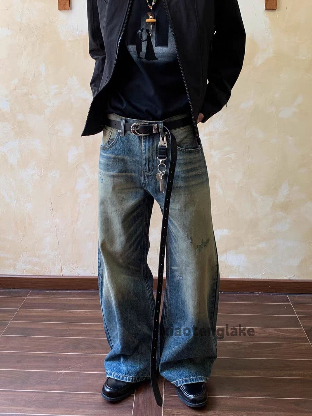 Jean Custom wide Leg flared loose baggy yuppie y2k jeans Size US 33 - 5 Thumbnail